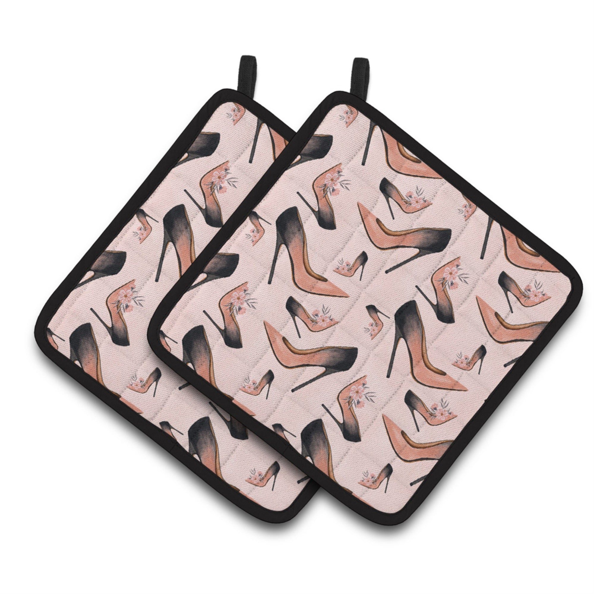 'Caroline'S Treasures Watercolor Fashion Diva Shoes Decorated Pot Holder, 7.5'''' X 7.5'''', Multicolor''