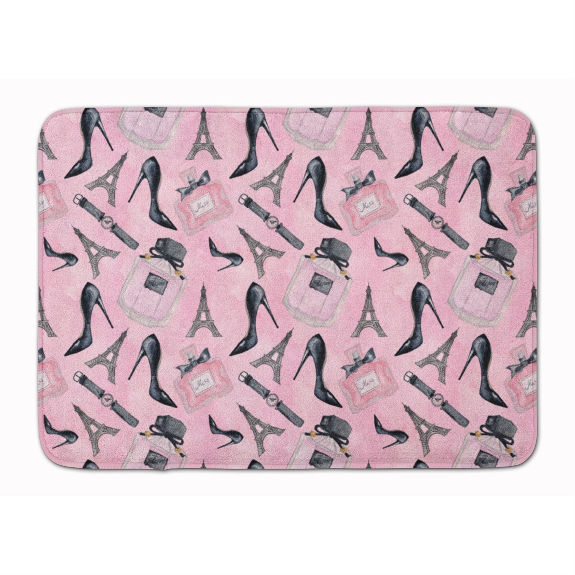 'Caroline'S Treasures Watercolor Fashion Diva Shoes And Accessories Floor Mat, 19'''' H X 27'''' W, Multicolor''