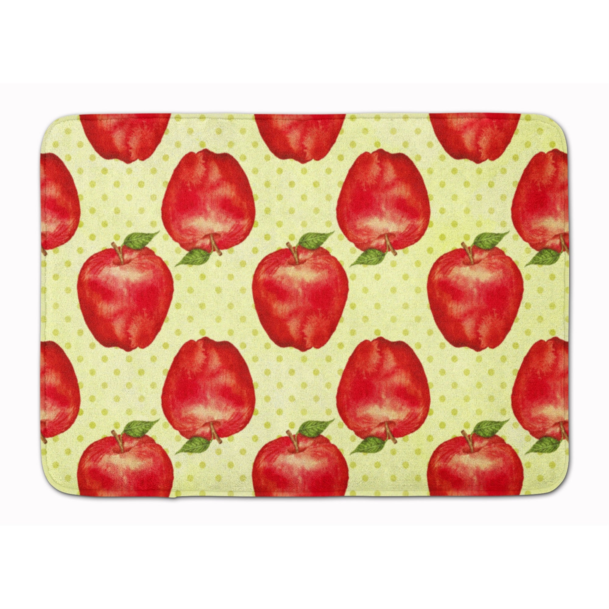 'Caroline'S Treasures Watercolor Apples And Polka Dots Floor Mat, 19'''' H X 27'''' W, Multicolor''