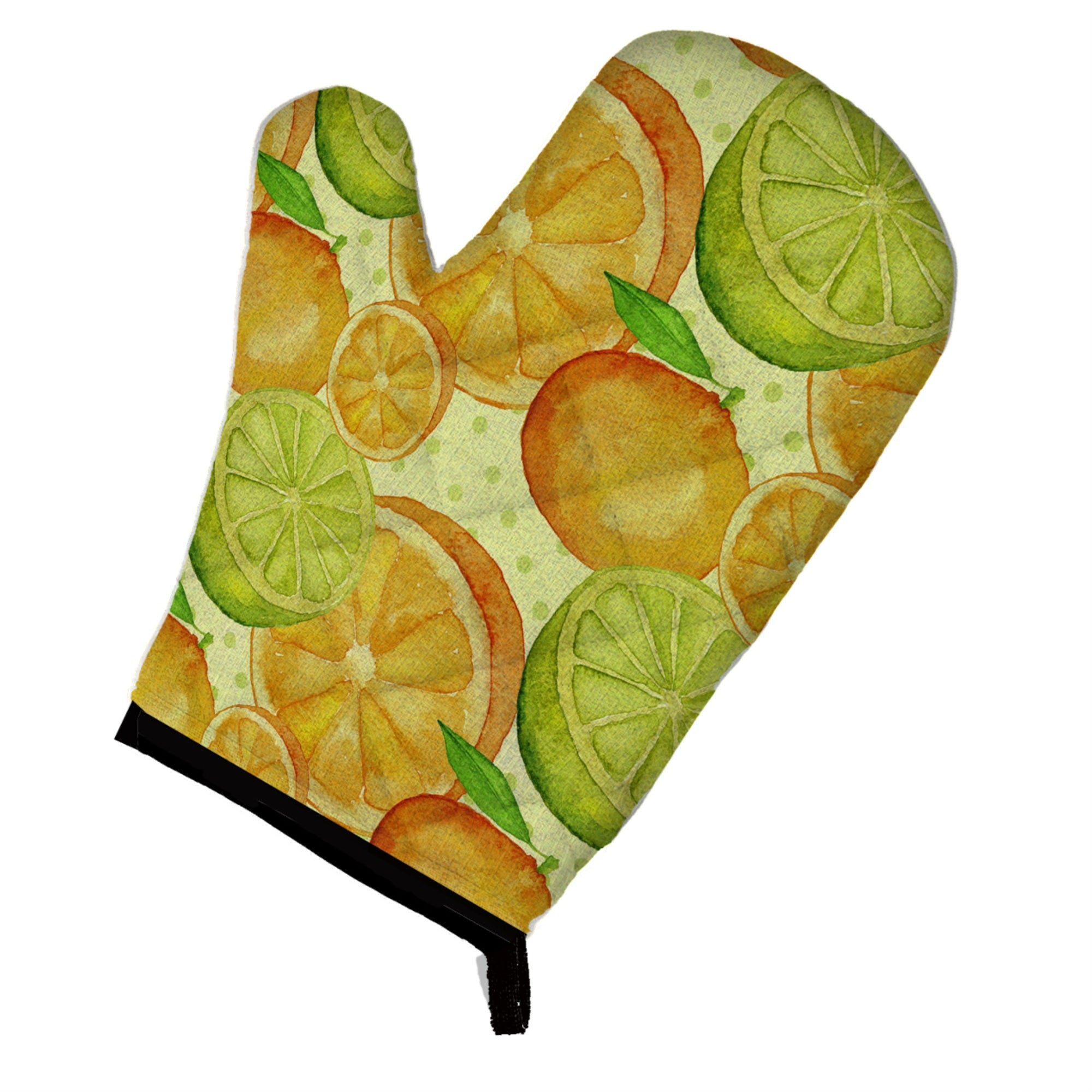 'Caroline'S Treasures Watercolor Limes And Oranges Citrus Decorated Oven Mitt, 12'''' X 8.5'''', Multicolor''