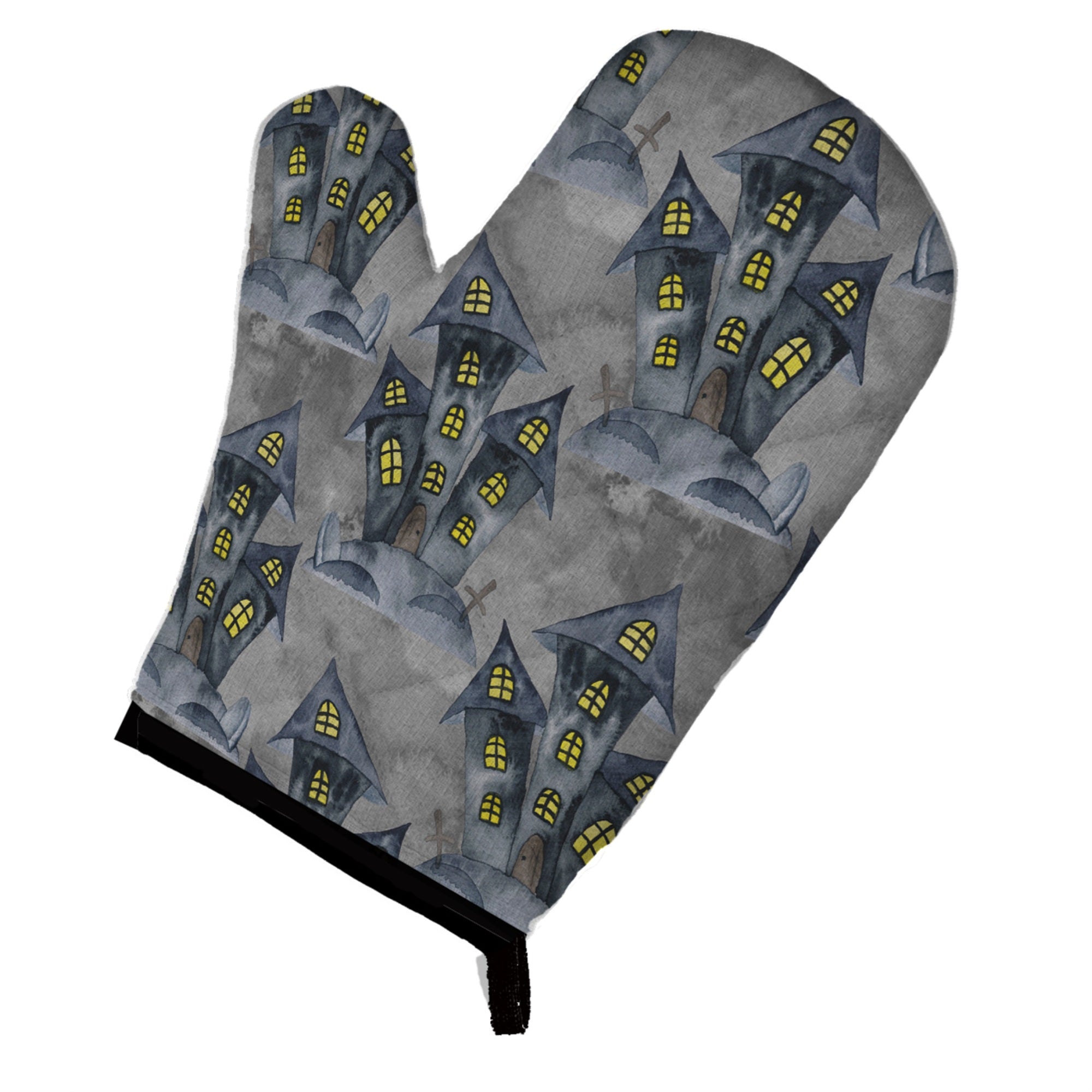 'Caroline'S Treasures Watercolor Halloween Haunted House Decorated Oven Mitt, 12'''' X 8.5'''', Multicolor''