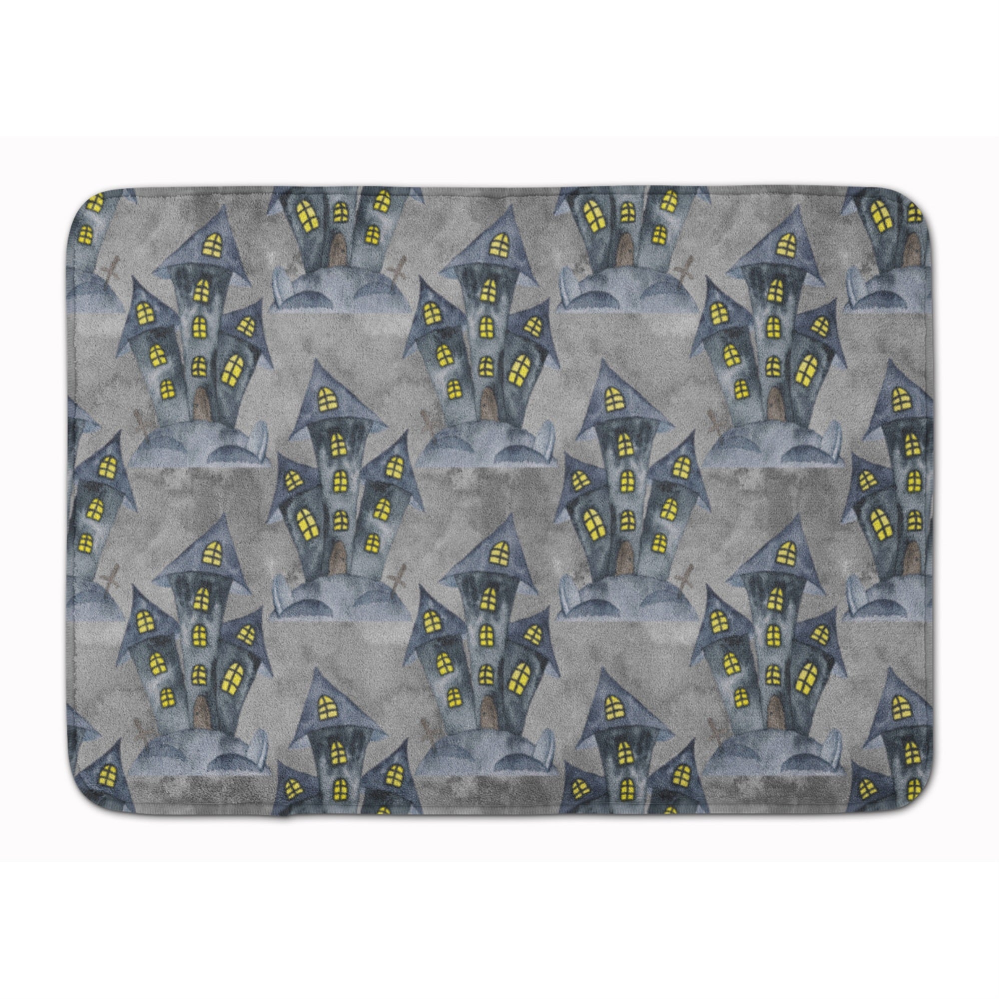 'Caroline'S Treasures Watercolor Halloween Haunted House Floor Mat, 19'''' H X 27'''' W, Multicolor''