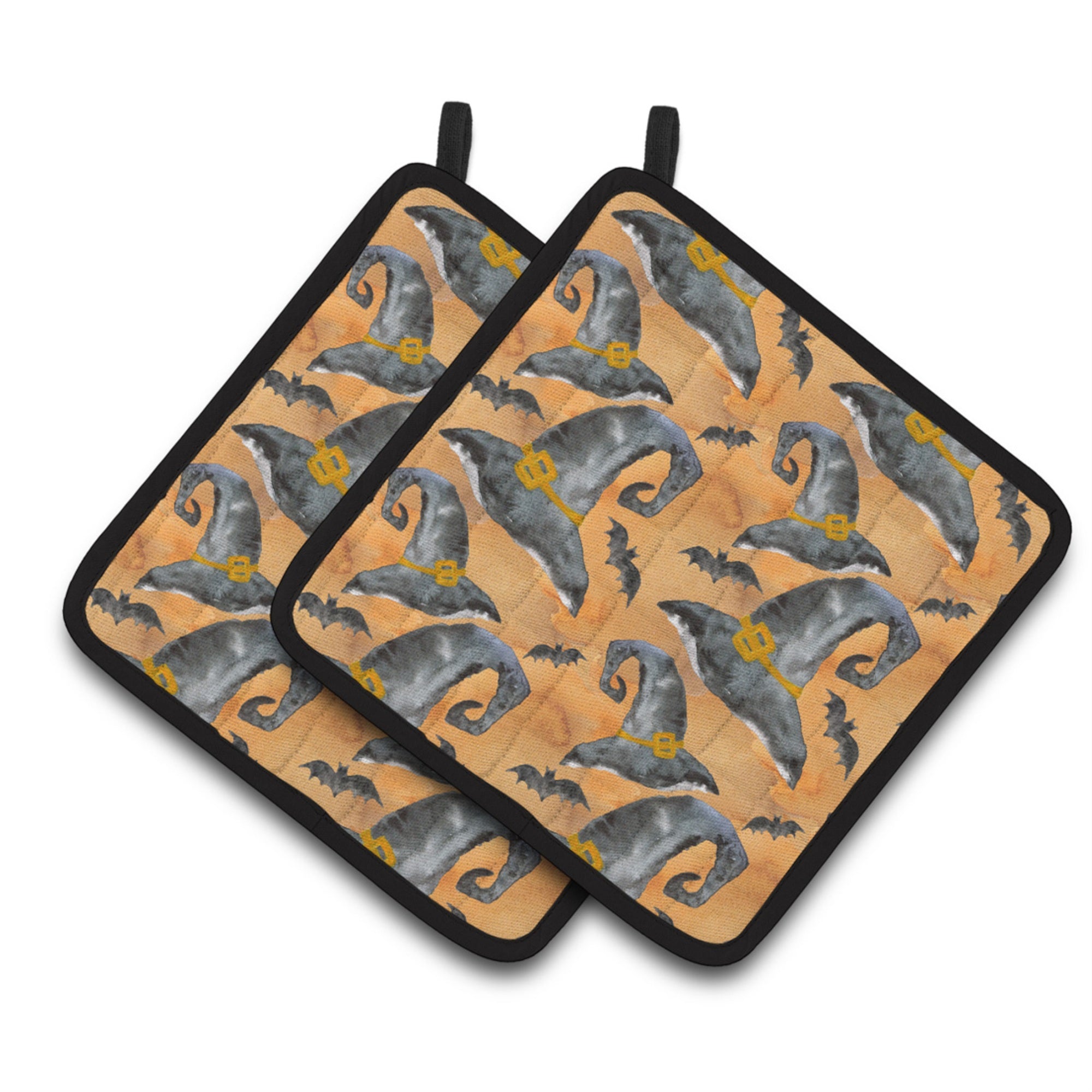 'Caroline'S Treasures Watercolor Halloween Witches Hat Decorated Pot Holder, 7.5'''' X 7.5'''', Multicolor''