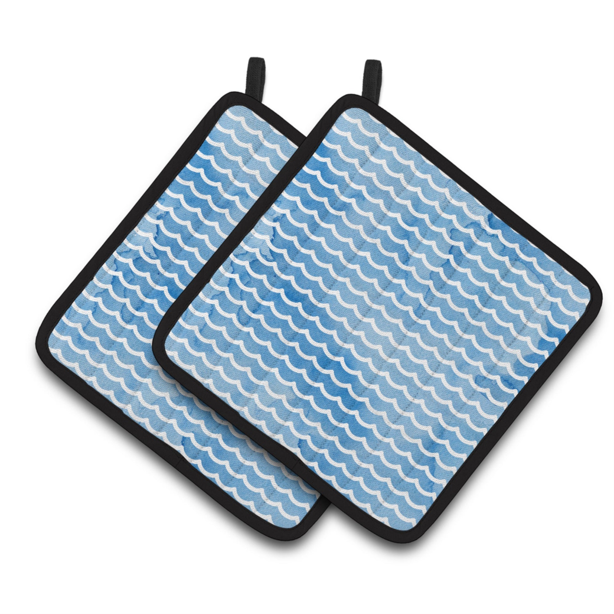 'Caroline'S Treasures Beach Watercolor Waves Decorated Pot Holder, 7.5'''' X 7.5'''', Multicolor''