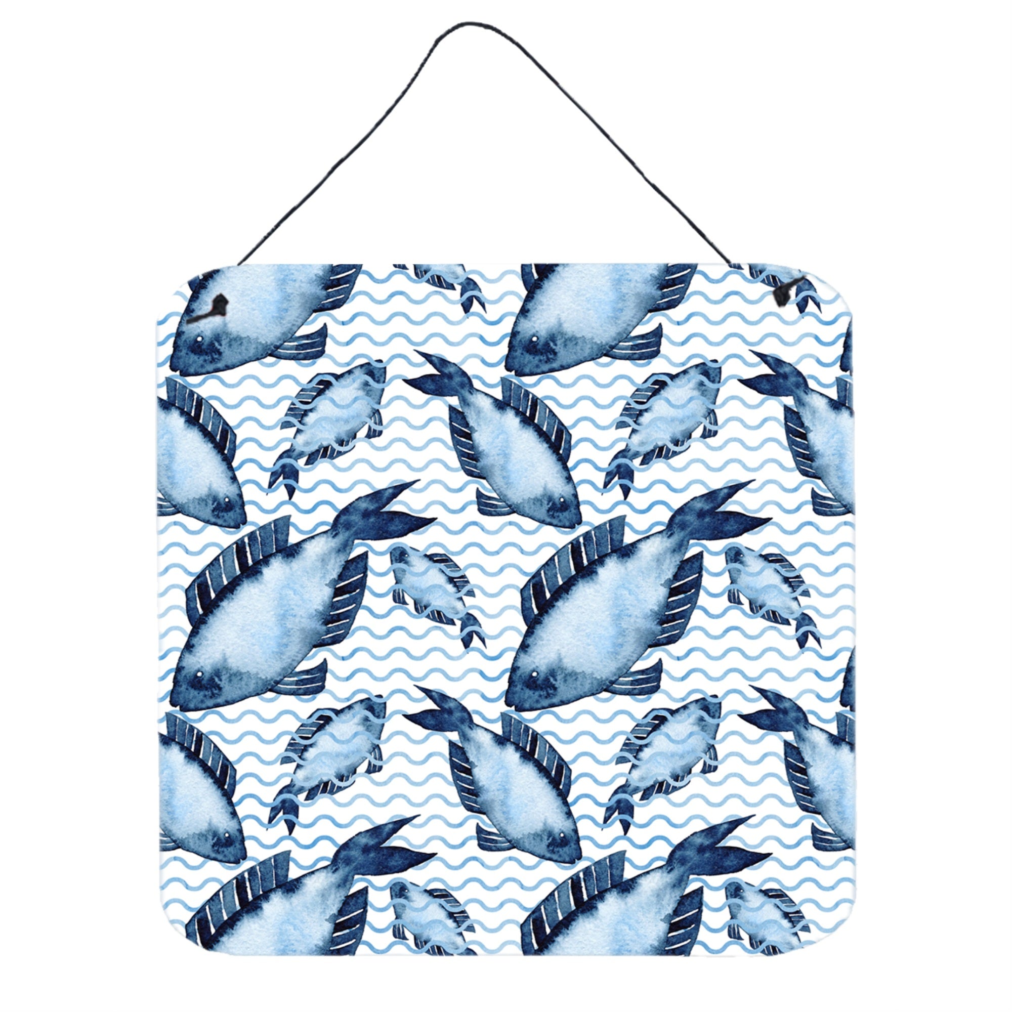 'Caroline'S Treasures Beach Watercolor Fishes Metal Print, 6'''' H X 6'''' W, Multicolor''