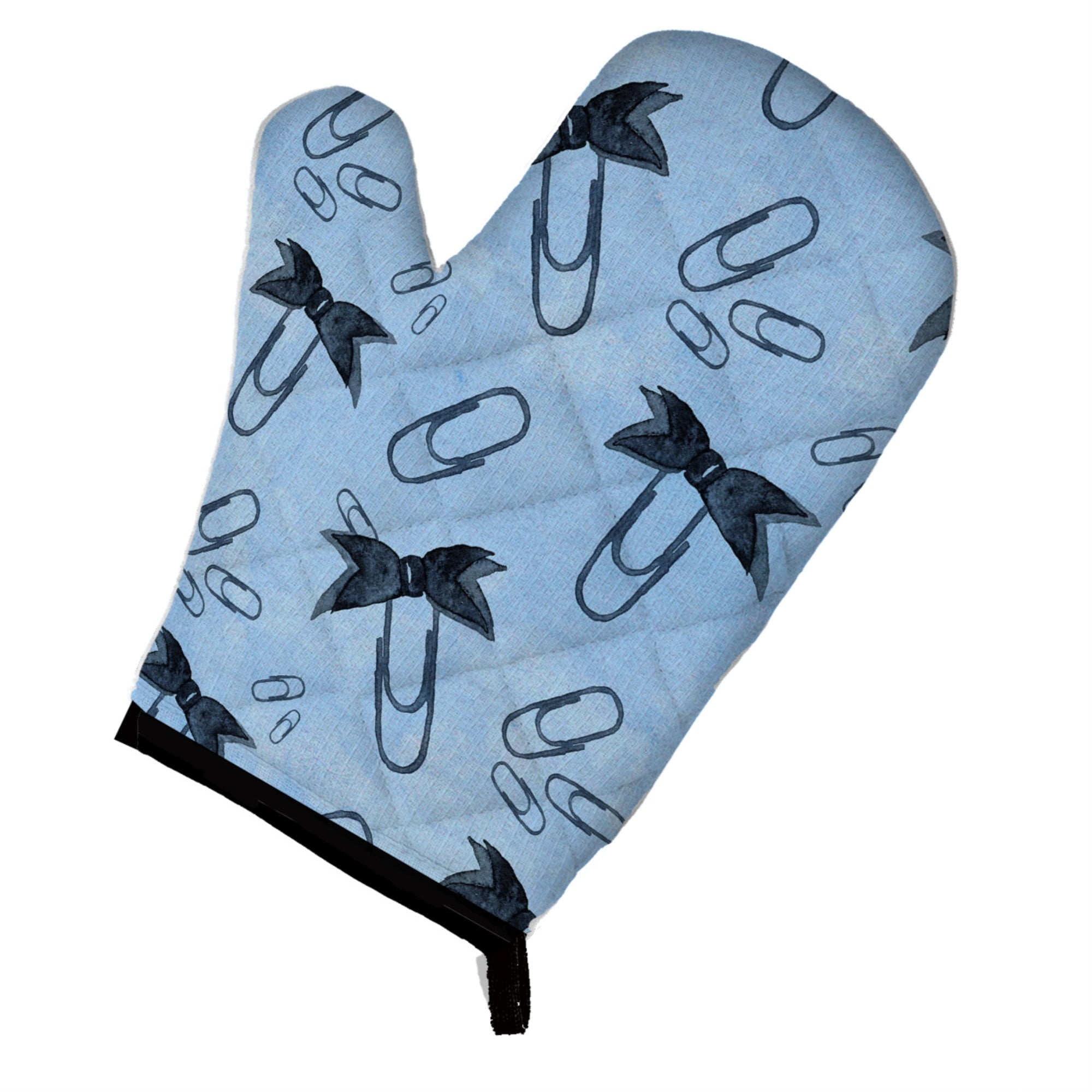 'Caroline'S Treasures Watercolor Paper Clips Blue Decorated Oven Mitt, 12'''' X 8.5'''', Multicolor''