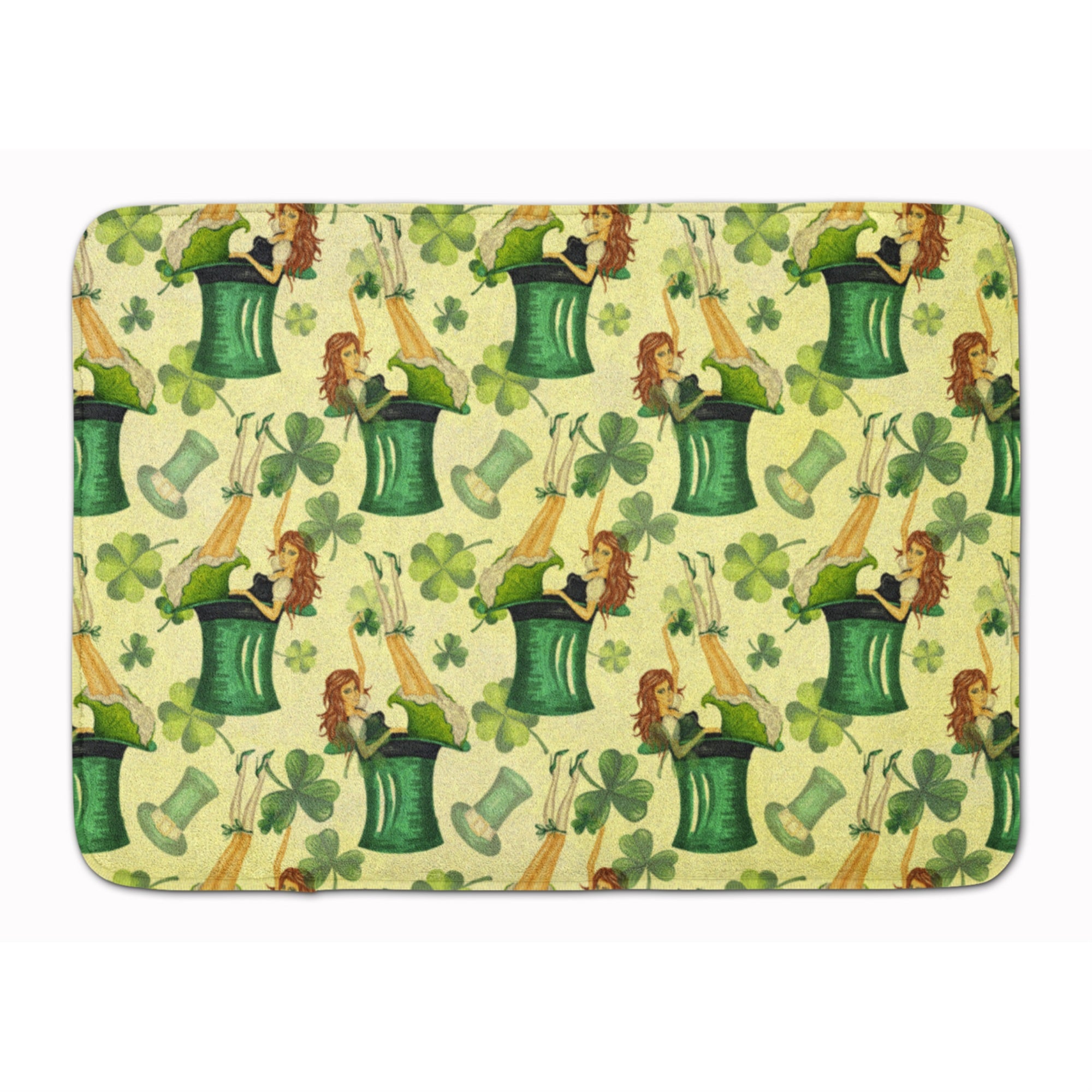 'Caroline'S Treasures Watercolor St Patrick'S Day Party Floor Mat, 19'''' H X 27'''' W, Multicolor''