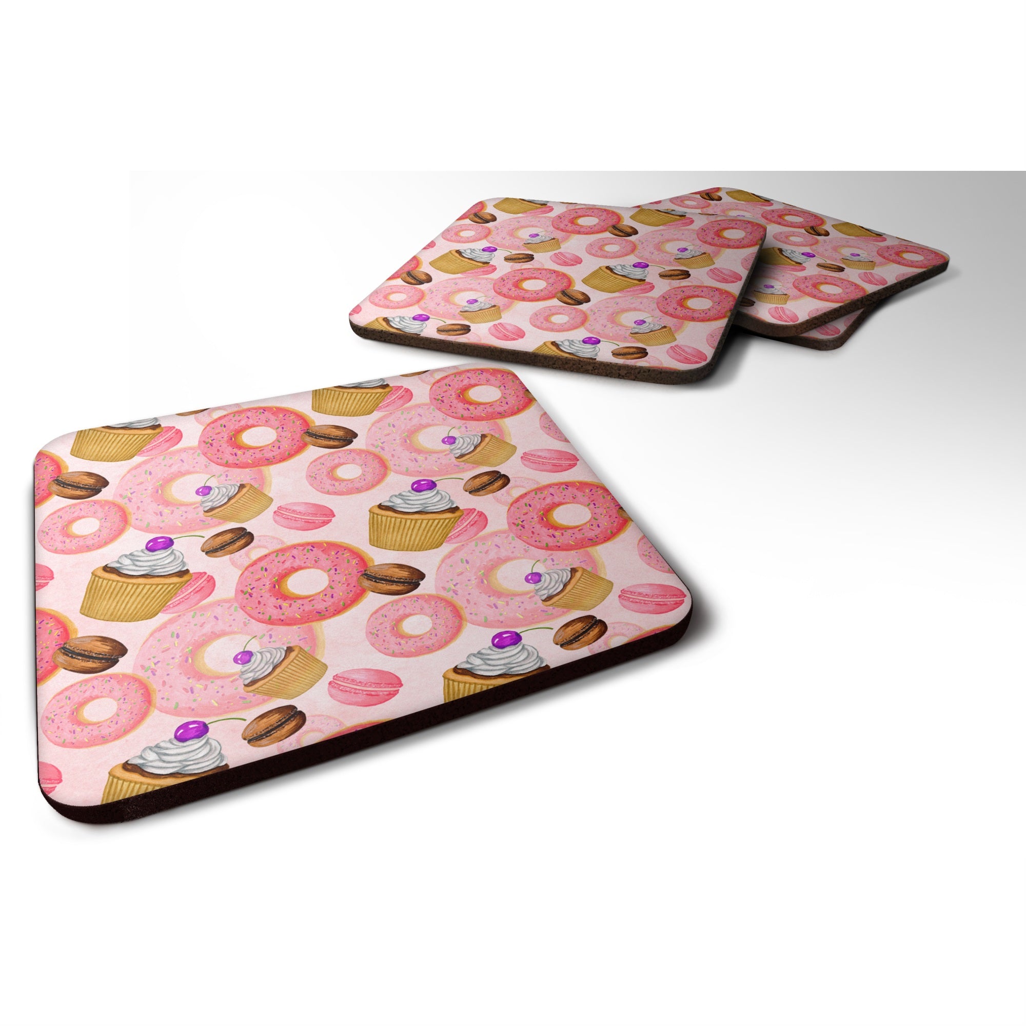 'Caroline'S Treasures Watercolor Sweet Pastries Decorative Coasters, 3.5, Multicolor''