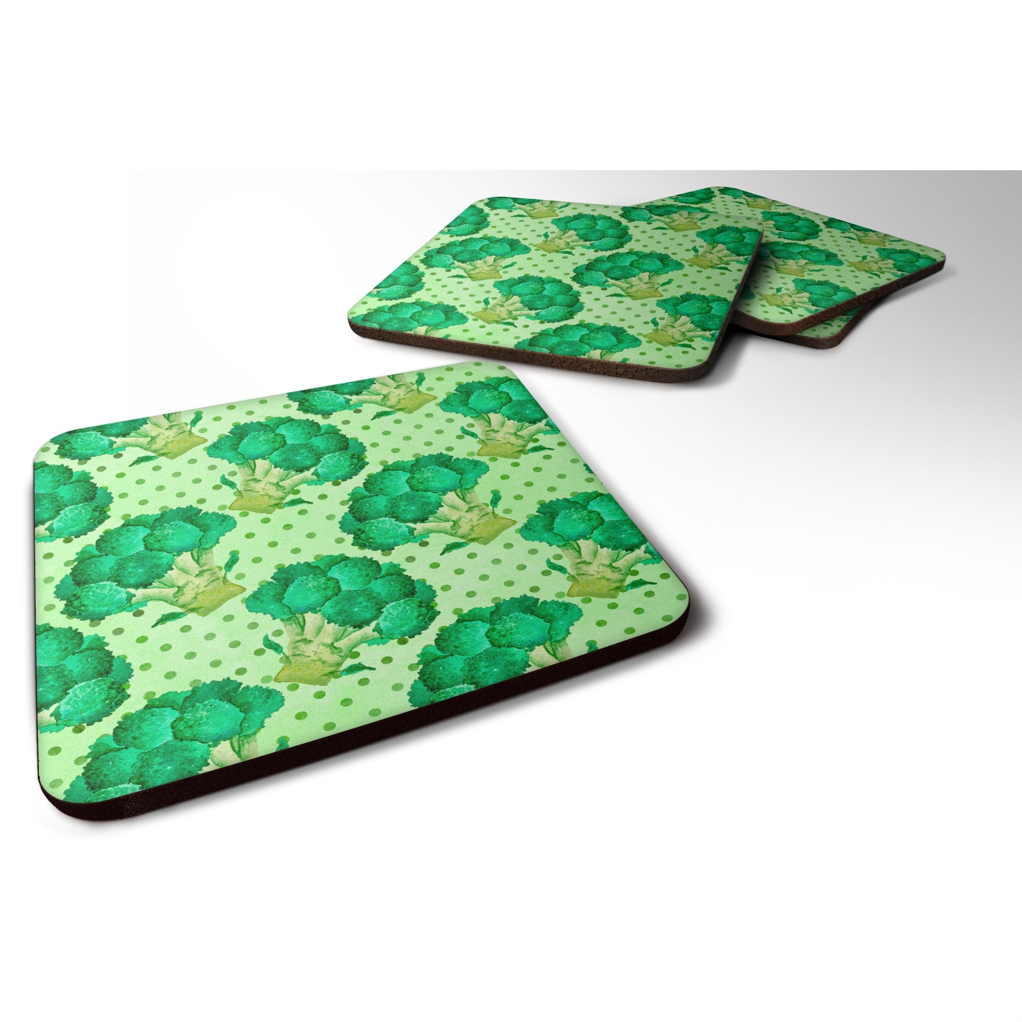 'Caroline'S Treasures Watercolor Broccoli Decorative Coasters, 3.5, Multicolor''