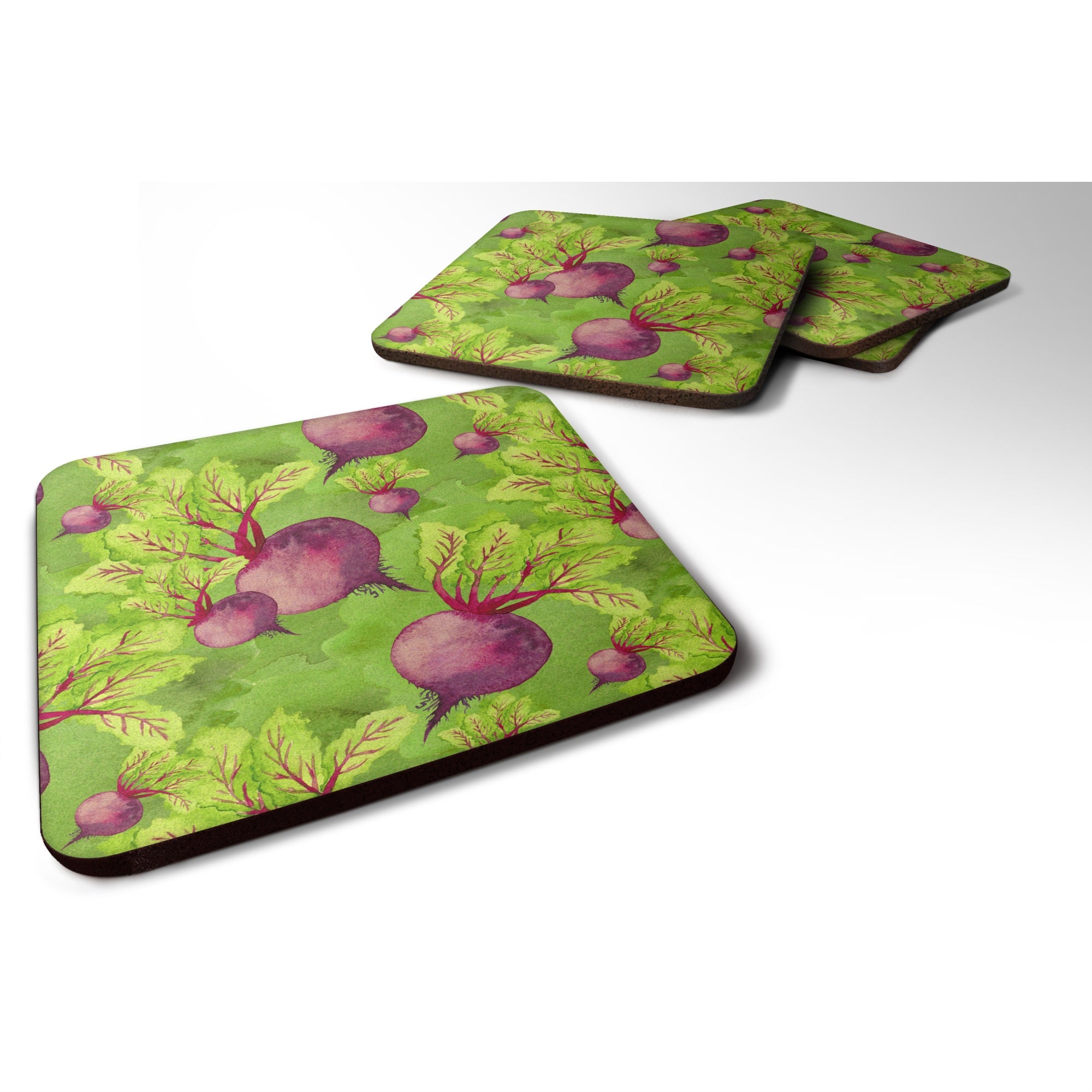 'Caroline'S Treasures Watercolor Raddishes Decorative Coasters, 3.5, Multicolor''
