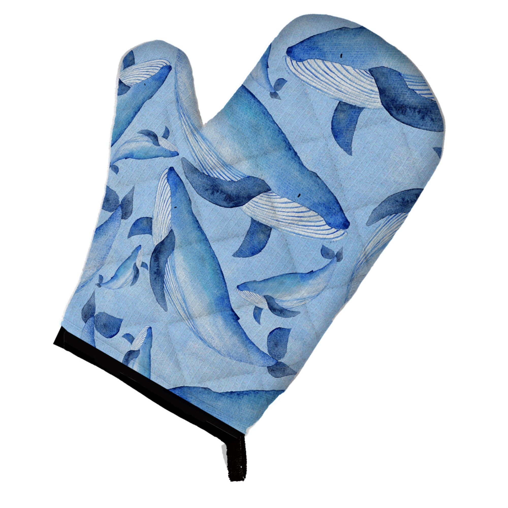 'Caroline'S Treasures Watercolor Nautical Whales Decorated Oven Mitt, 12'''' X 8.5'''', Multicolor''