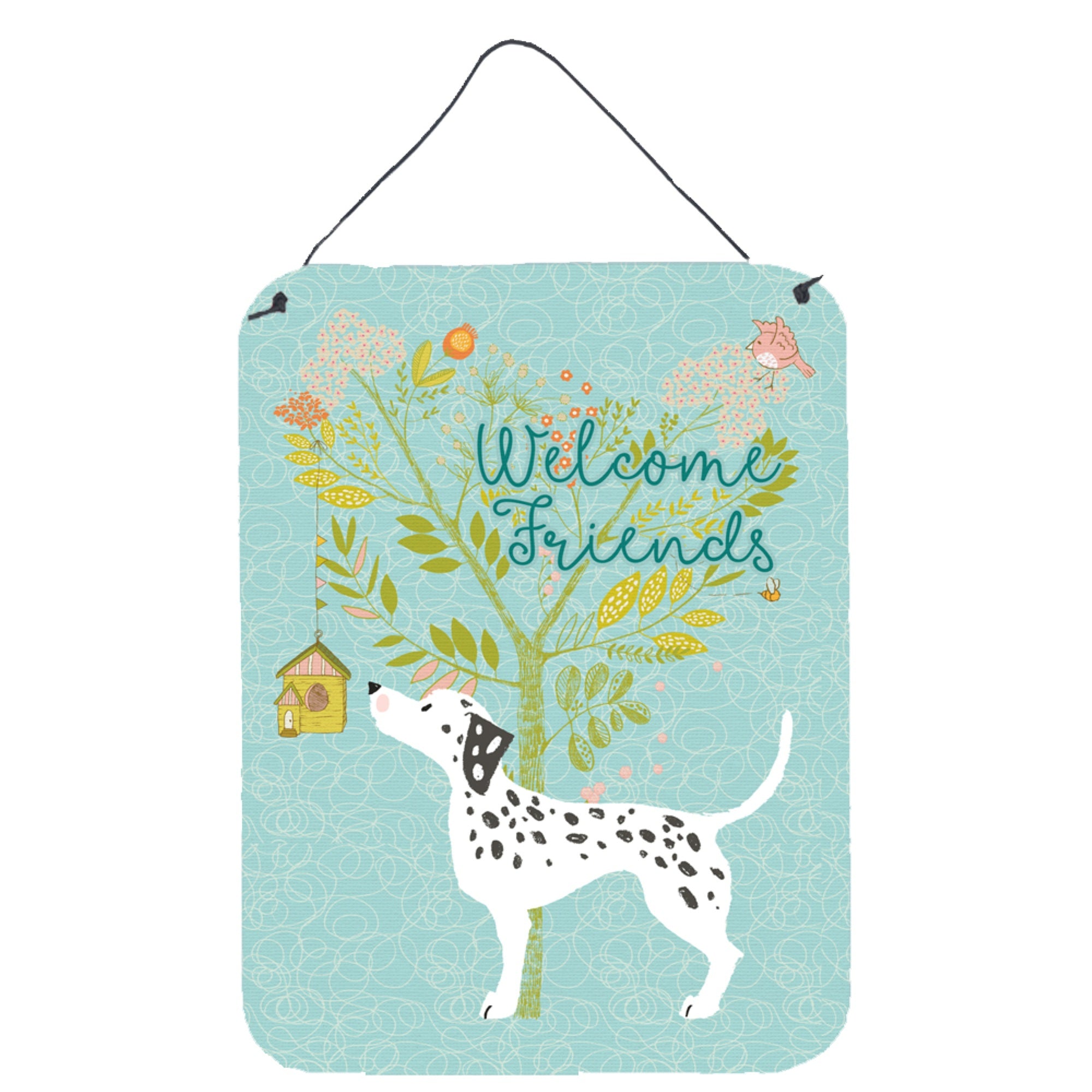 'Caroline'S Treasures Welcome Friends Dalmatian Metal Print, 16H X 12W, Multicolor''