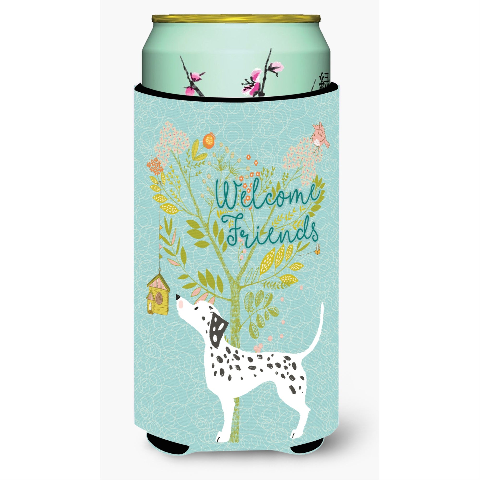 'Caroline'S Treasures Welcome Friends Dalmatian Decorative Can Hugger, Tall Boy, Multicolor''