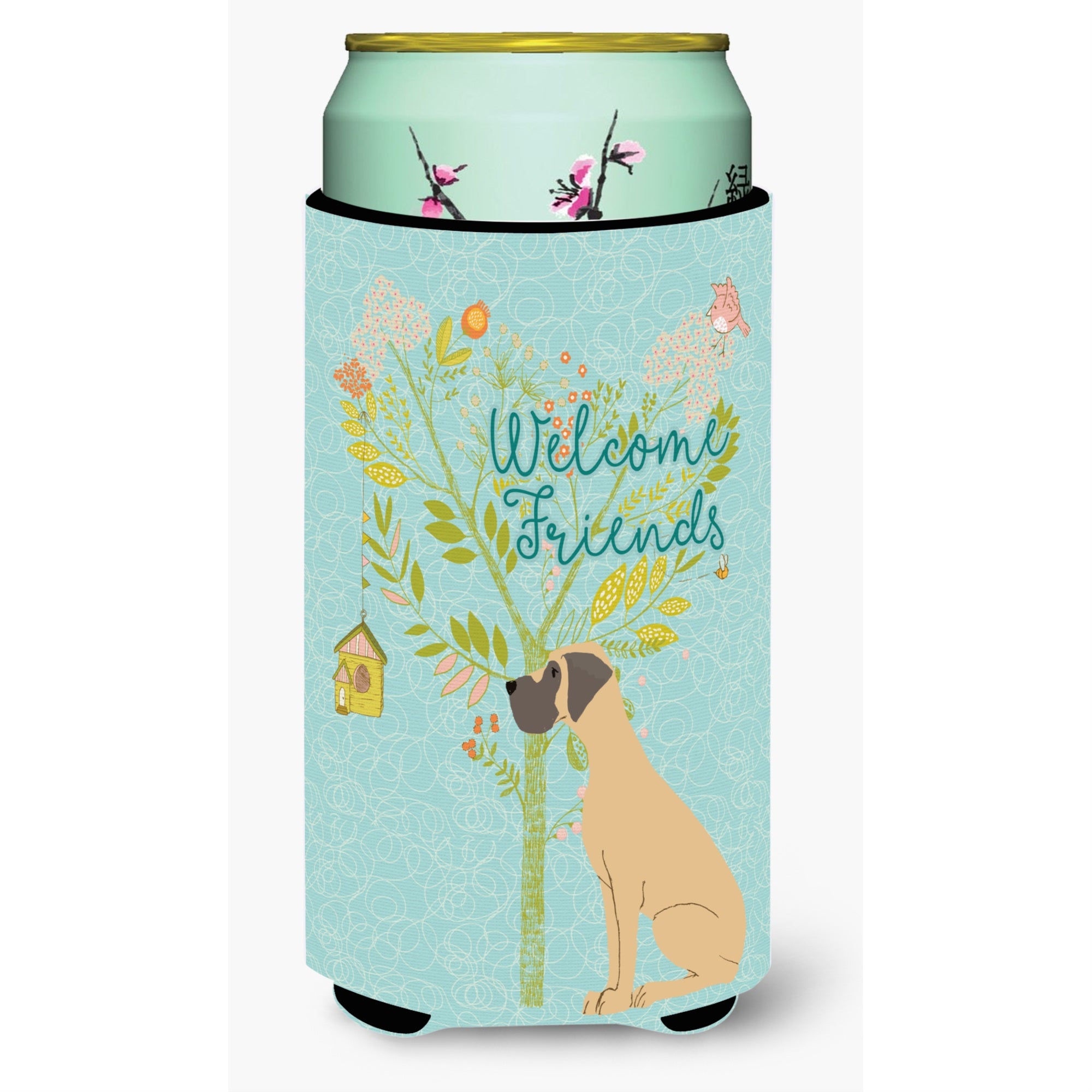 'Caroline'S Treasures Welcome Friends Fawn Dane Natural Ears Decorative Can Hugger, Tall Boy, Multicolor''