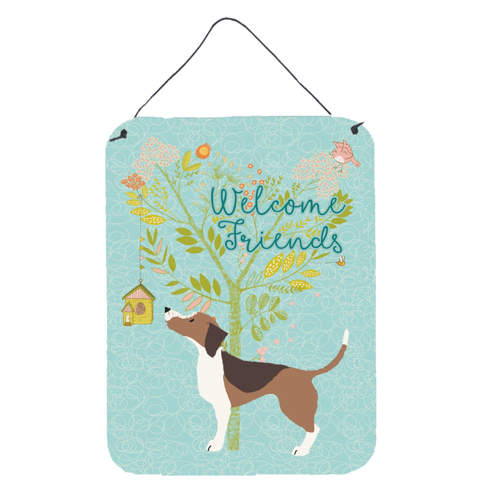 'Caroline'S Treasures Welcome Friends Beagle Metal Print, 16H X 12W, Multicolor''