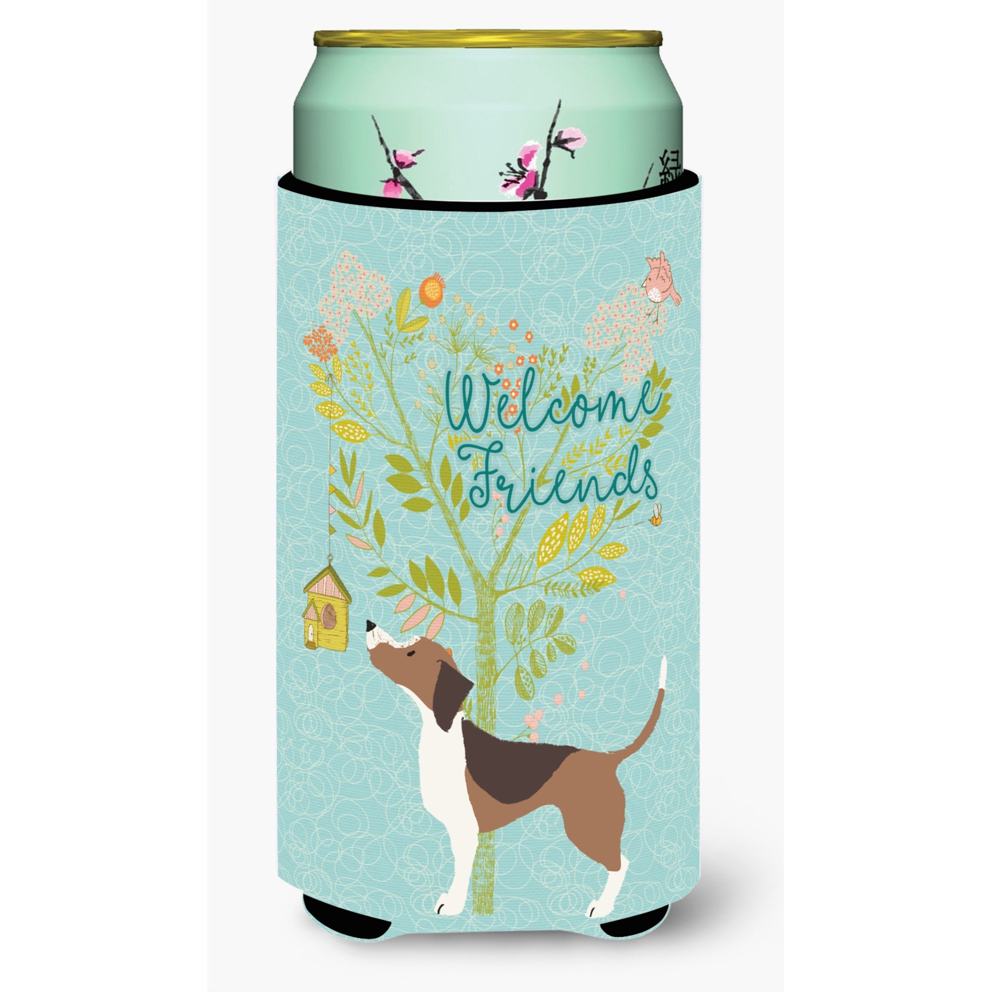 'Caroline'S Treasures Welcome Friends Beagle Decorative Can Hugger, Tall Boy, Multicolor''