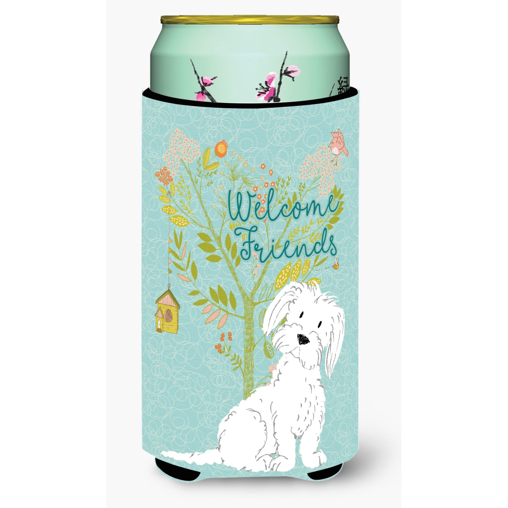 'Caroline'S Treasures Welcome Friends Maltese Decorative Can Hugger, Tall Boy, Multicolor''