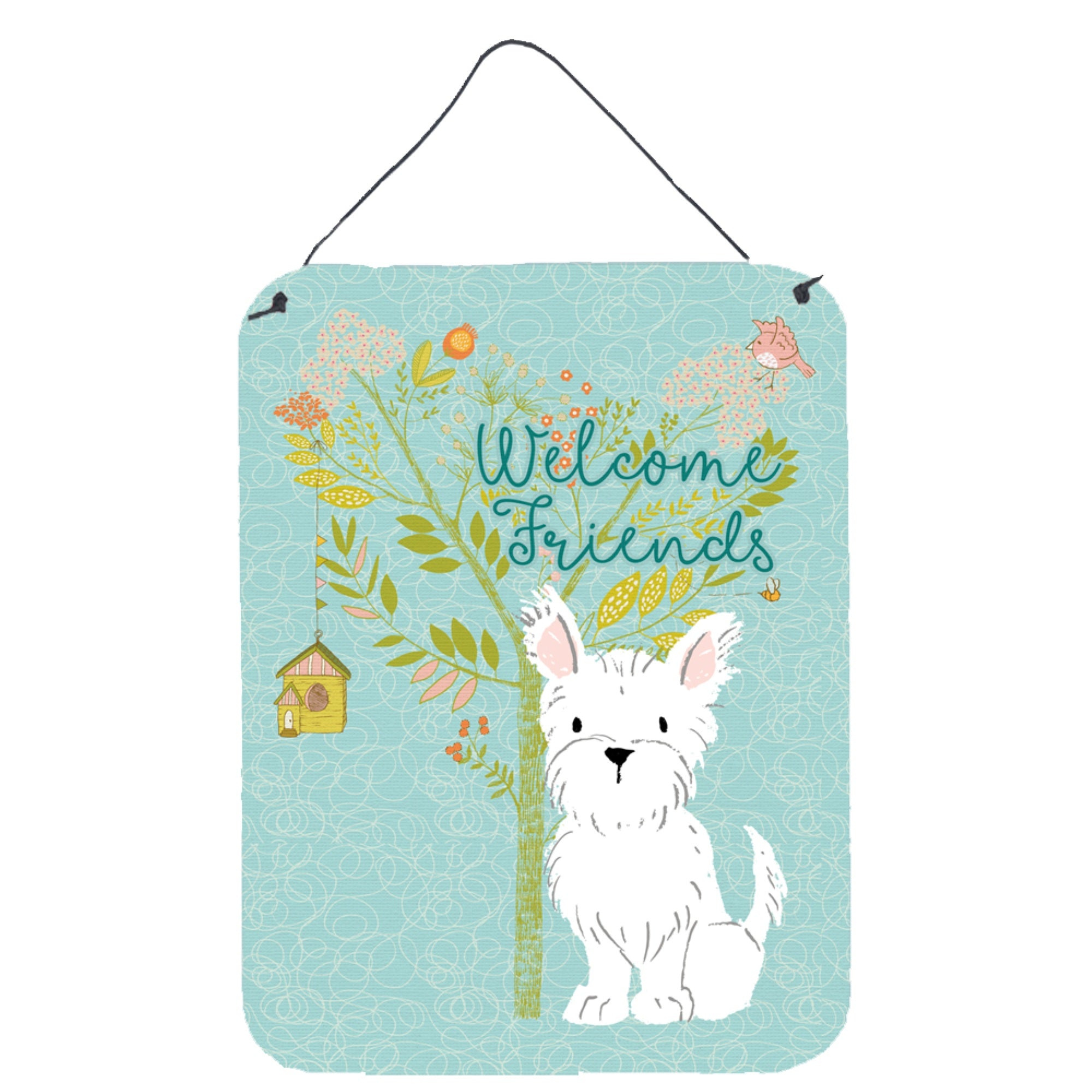 'Caroline'S Treasures Welcome Friends Westie Metal Print, 16H X 12W, Multicolor''