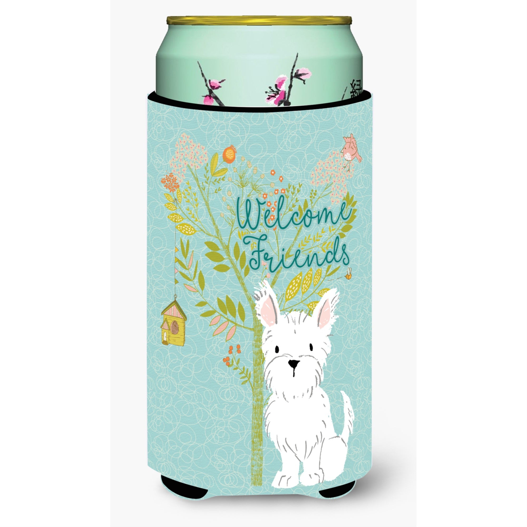 'Caroline'S Treasures Welcome Friends Westie Decorative Can Hugger, Tall Boy, Multicolor''