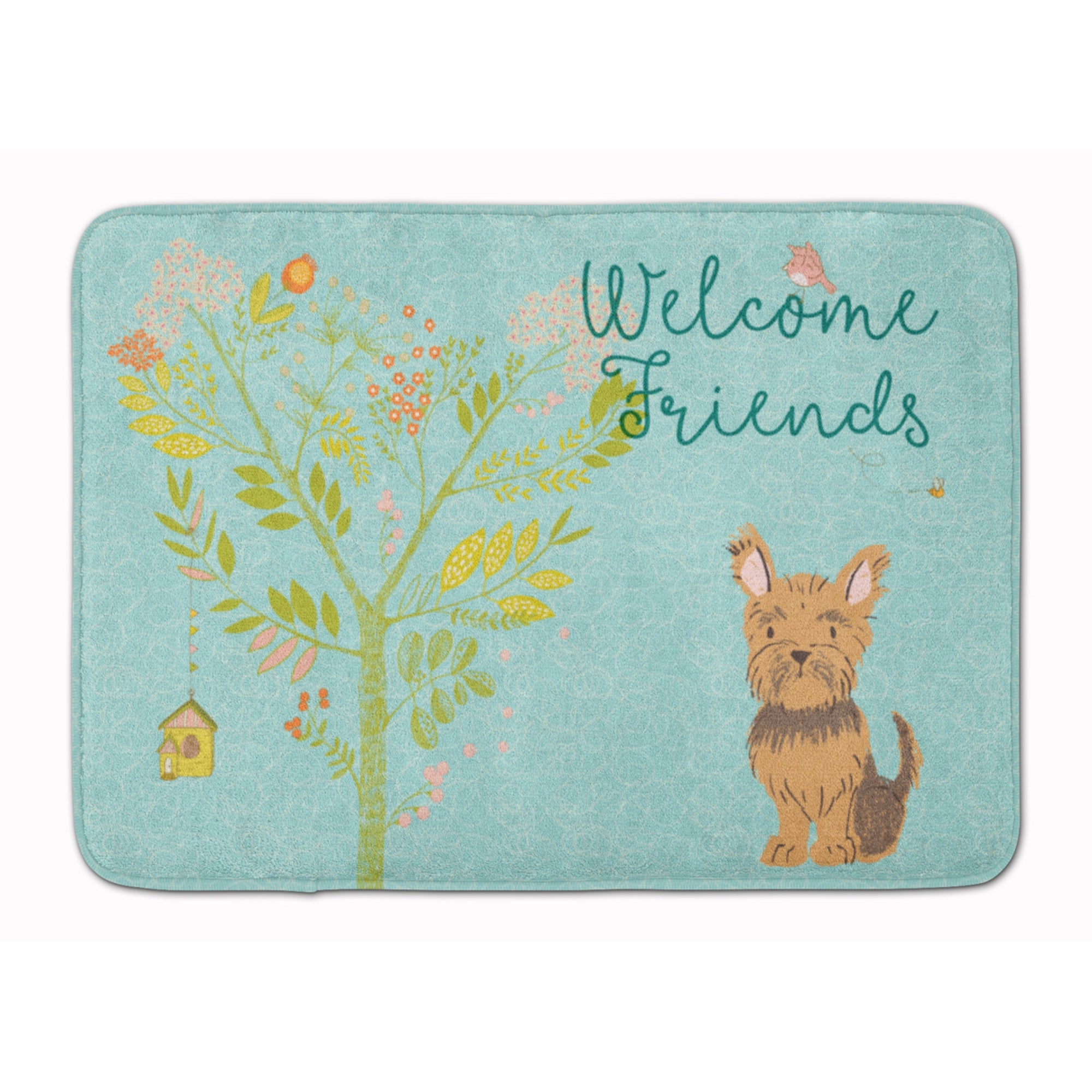 'Caroline'S Treasures Welcome Friends Yorkie Floor Mat, 19Hx27W, Multicolor''