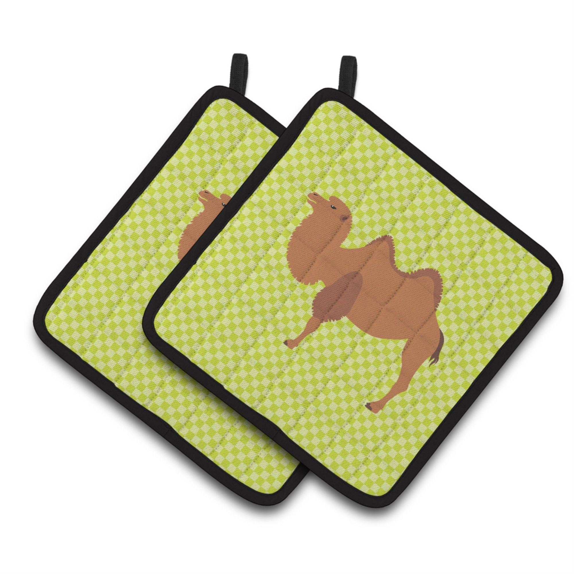 'Caroline'S Treasures Bactrian Camel Green Decorated Pot Holder, 7.5'''' X 7.5''''''