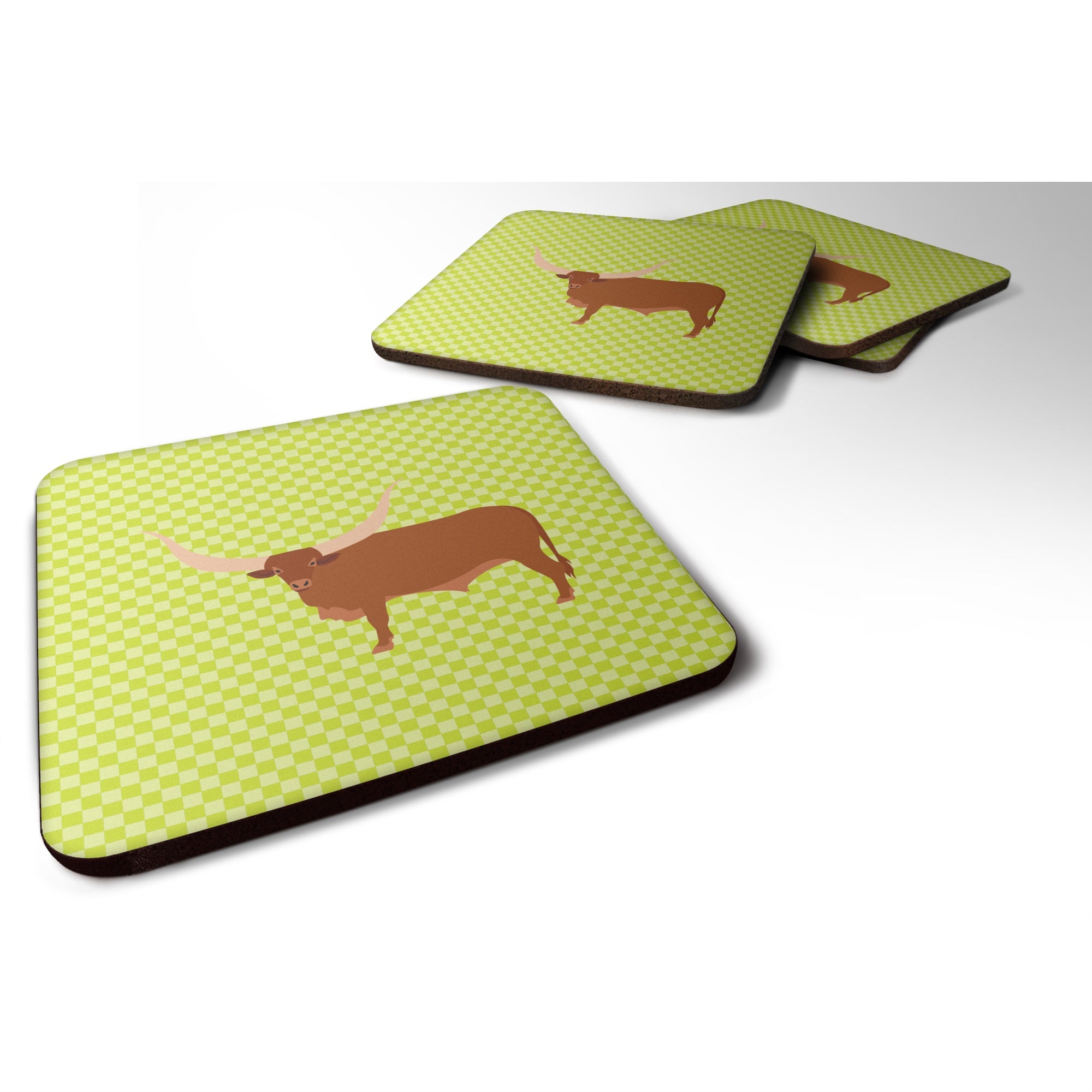 'Caroline'S Treasures Ankole-Watusu Cow Green Decorative Coasters, 3.5, Multicolor''