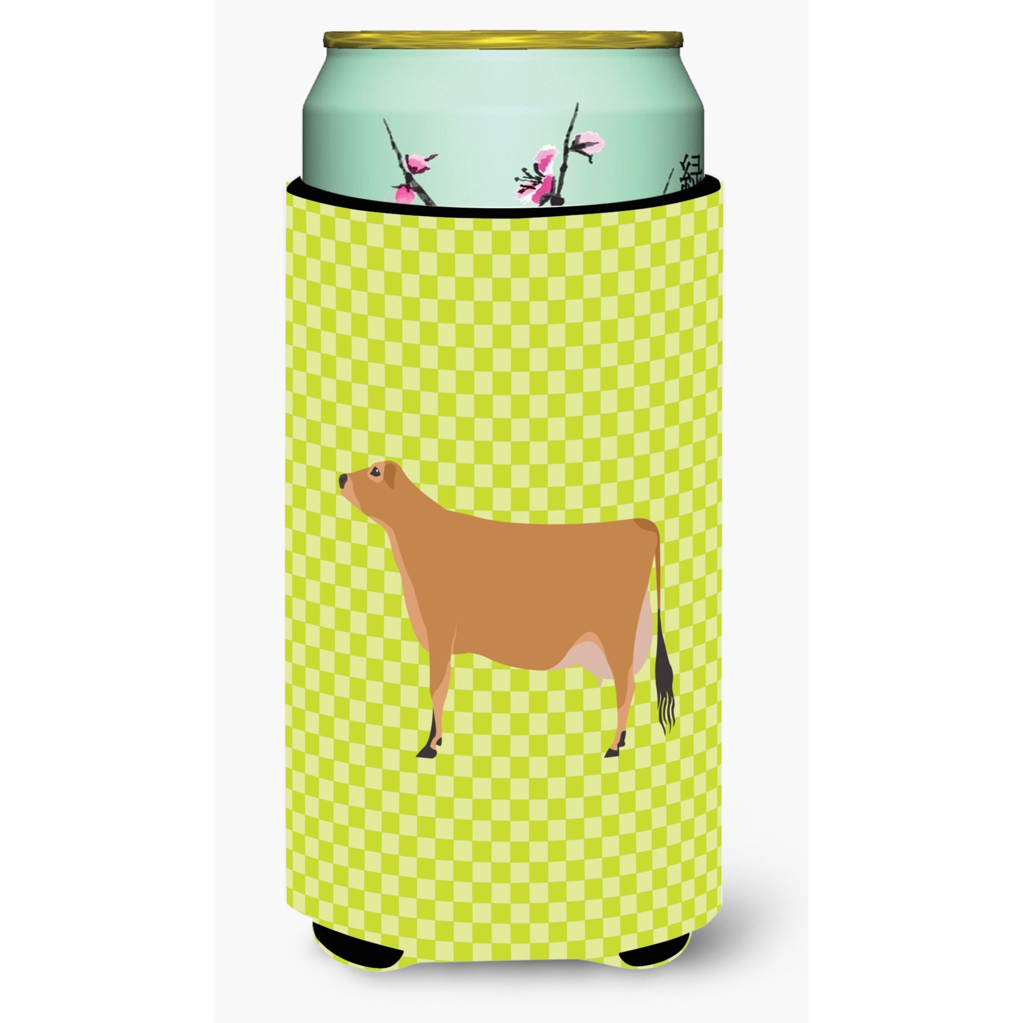 'Caroline'S Treasures Jersey Cow Green Decorative Can Hugger, Tall Boy, Multicolor''