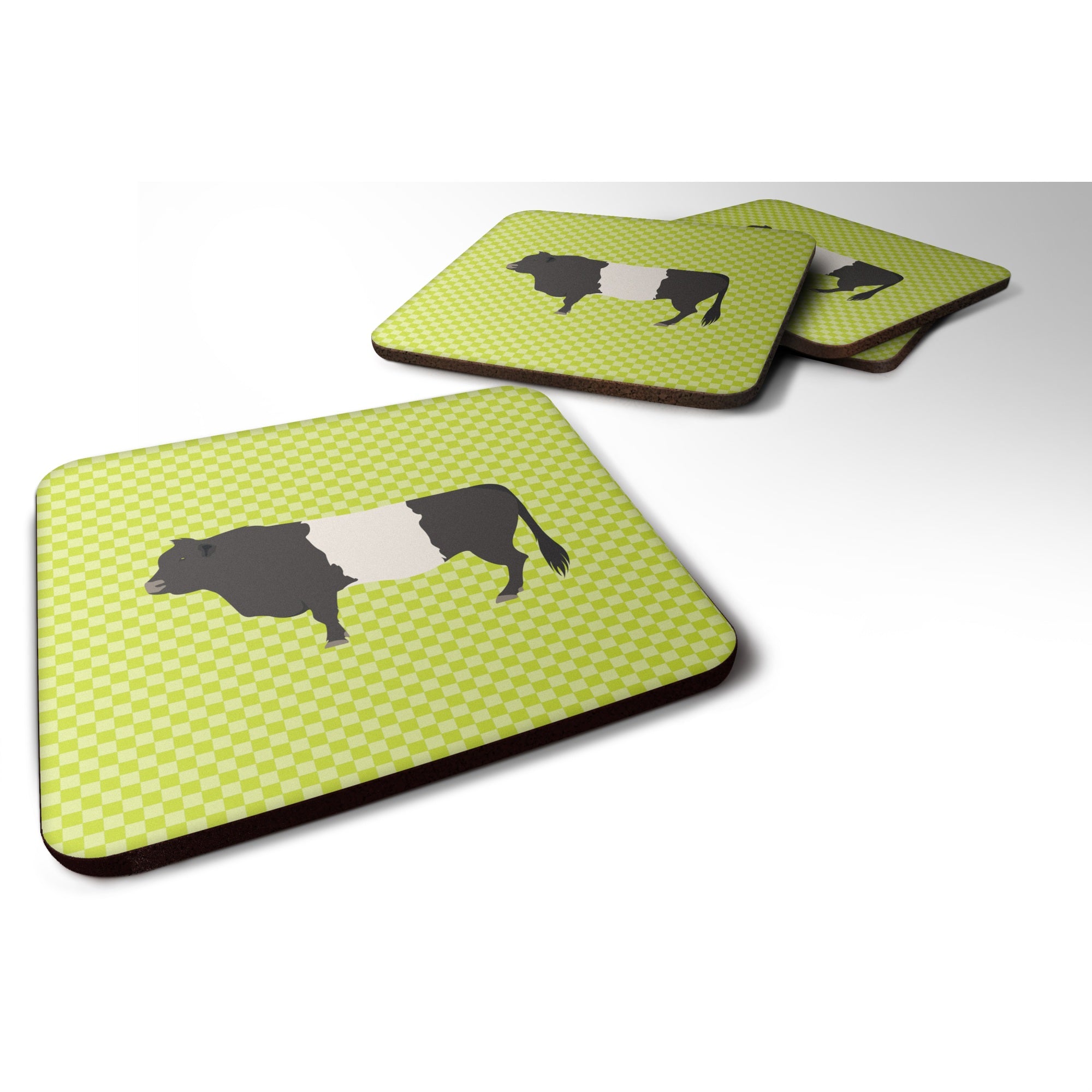 'Caroline'S Treasures Belted Galloway Cow Green Decorative Coasters, 3.5, Multicolor''