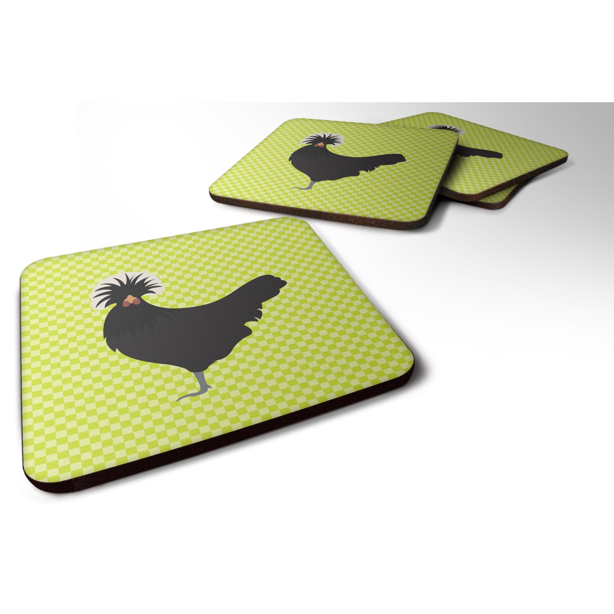 'Caroline'S Treasures Polish Poland Chicken Green Decorative Coasters, 3.5, Multicolor''