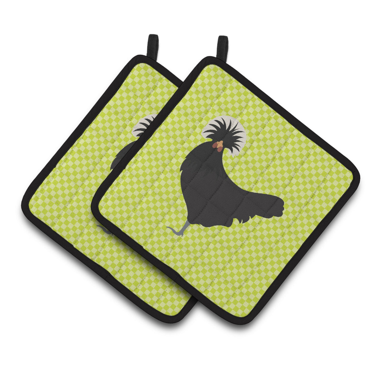 'Caroline'S Treasures Polish Poland Chicken Green Decorated Pot Holder, 7.5'''' X 7.5''''''