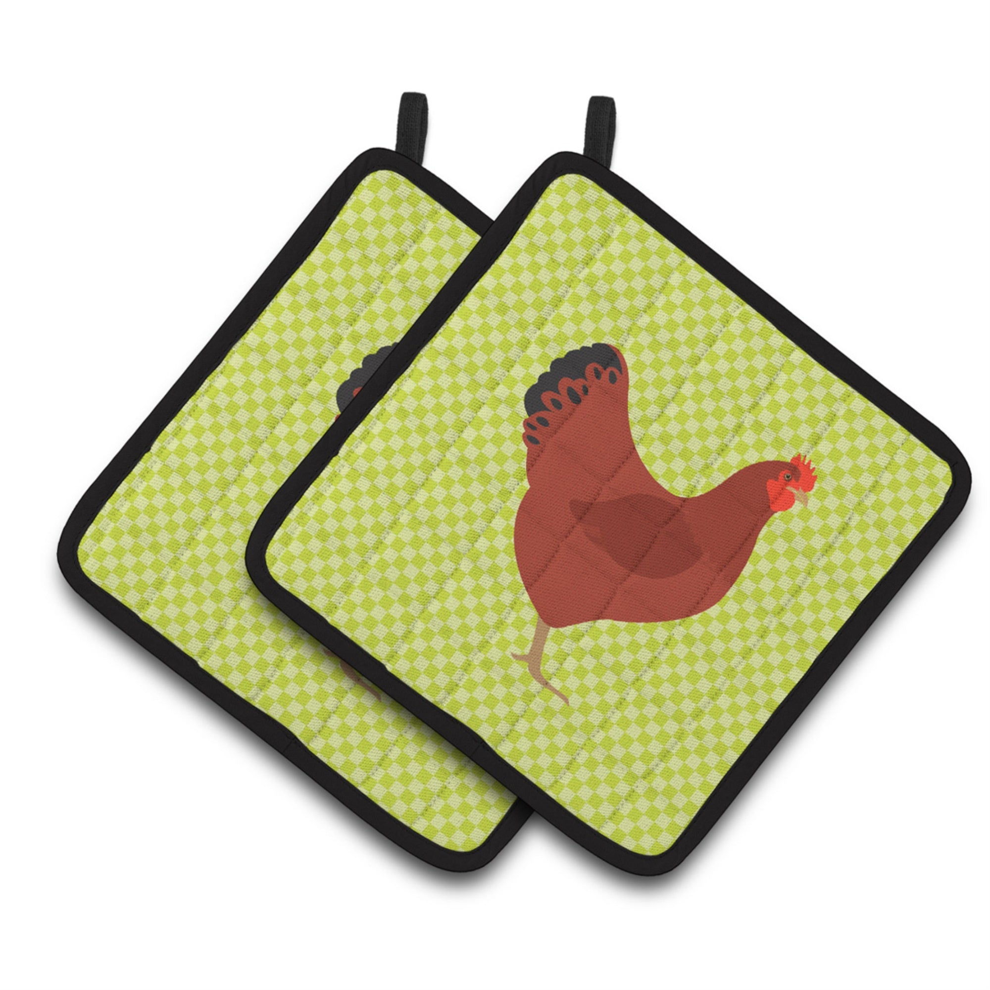 'Caroline'S Treasures New Hampshire Red Chicken Green Decorated Pot Holder, 7.5'''' X 7.5''''''