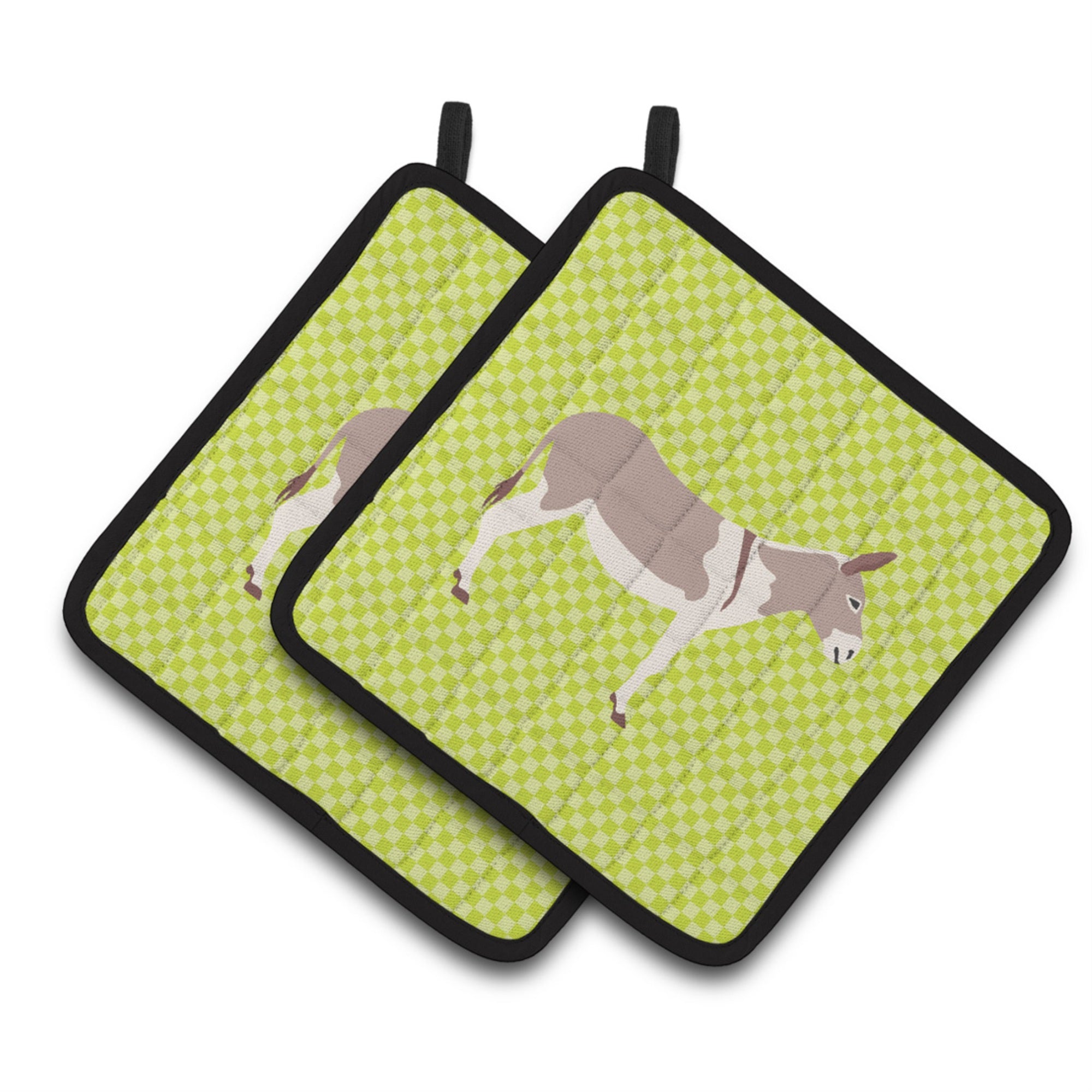 'Caroline'S Treasures Australian Teamster Donkey Green Decorated Pot Holder, 7.5'''' X 7.5''''''