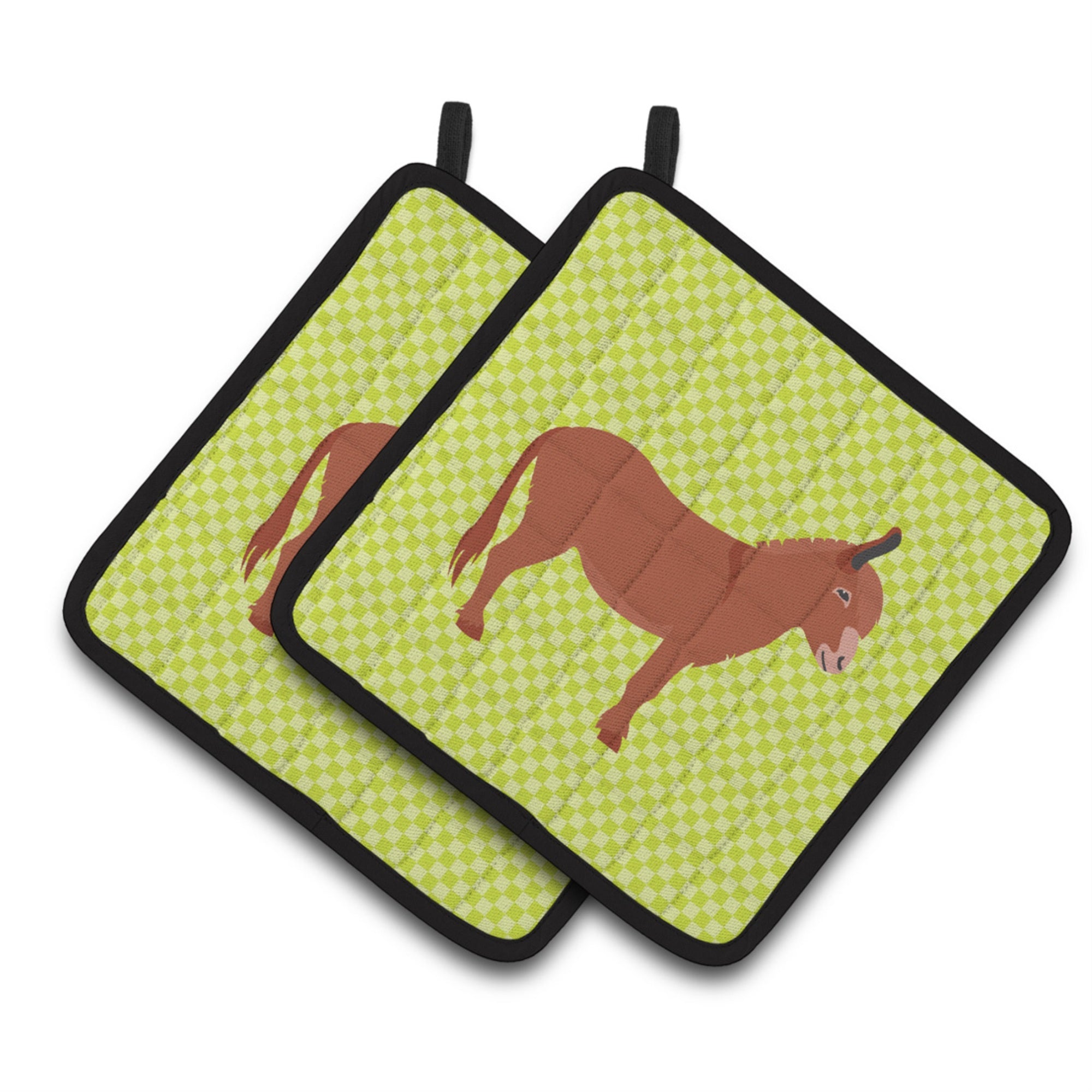 'Caroline'S Treasures Irish Donkey Green Decorated Pot Holder, 7.5'''' X 7.5''''''