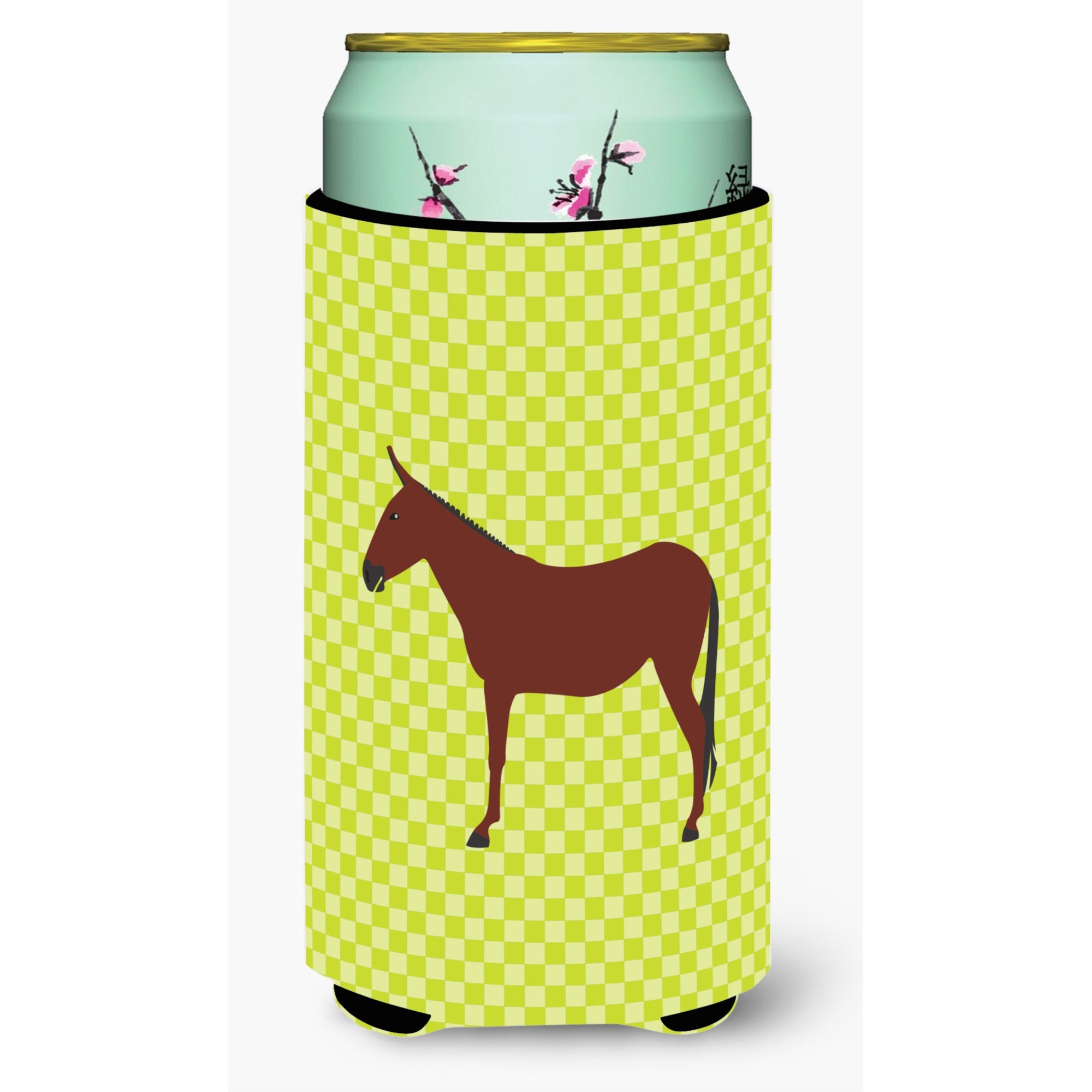 'Caroline'S Treasures Hinny Horse Donkey Green Decorative Can Hugger, Tall Boy, Multicolor''