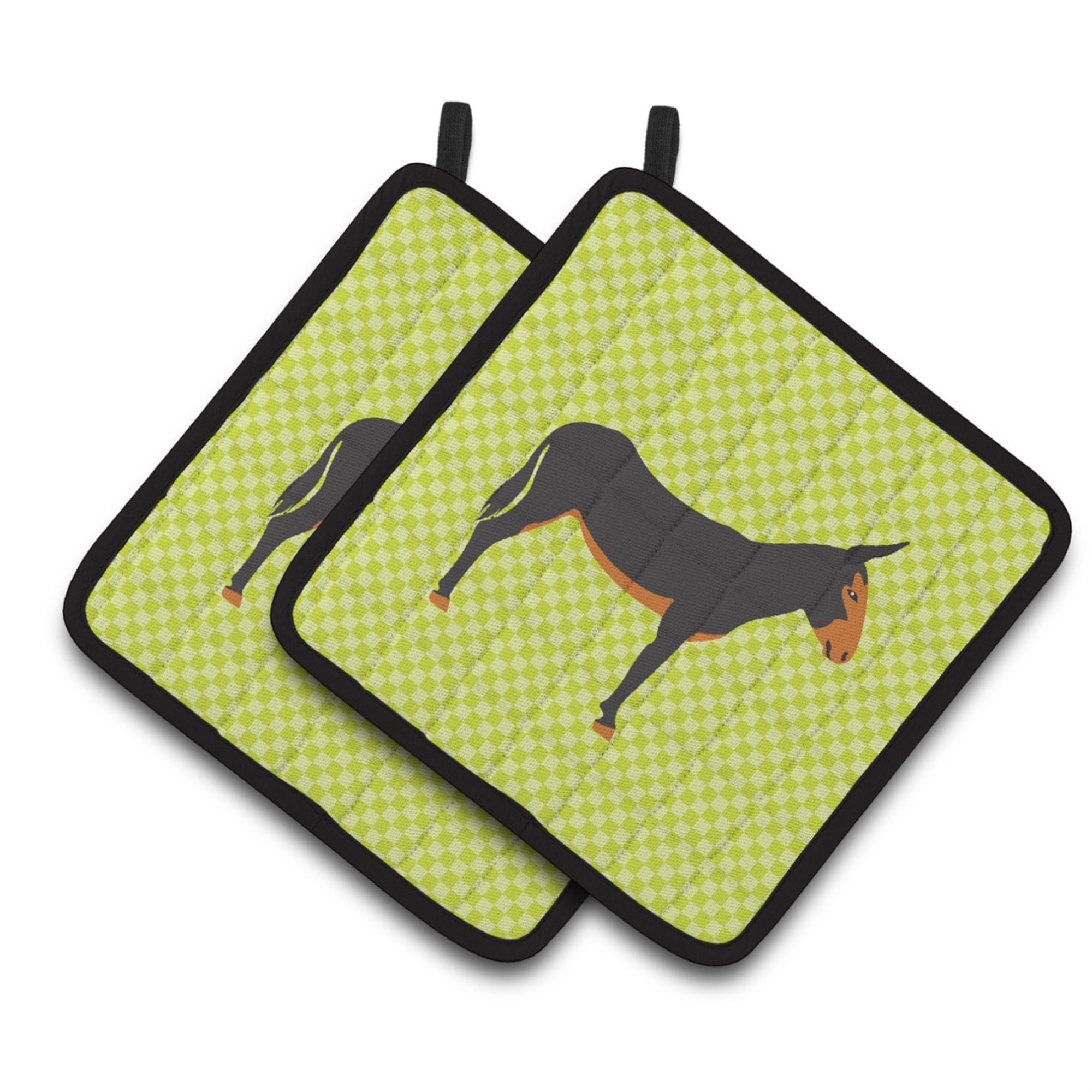 'Caroline'S Treasures Catalan Donkey Green Decorated Pot Holder, 7.5'''' X 7.5''''''