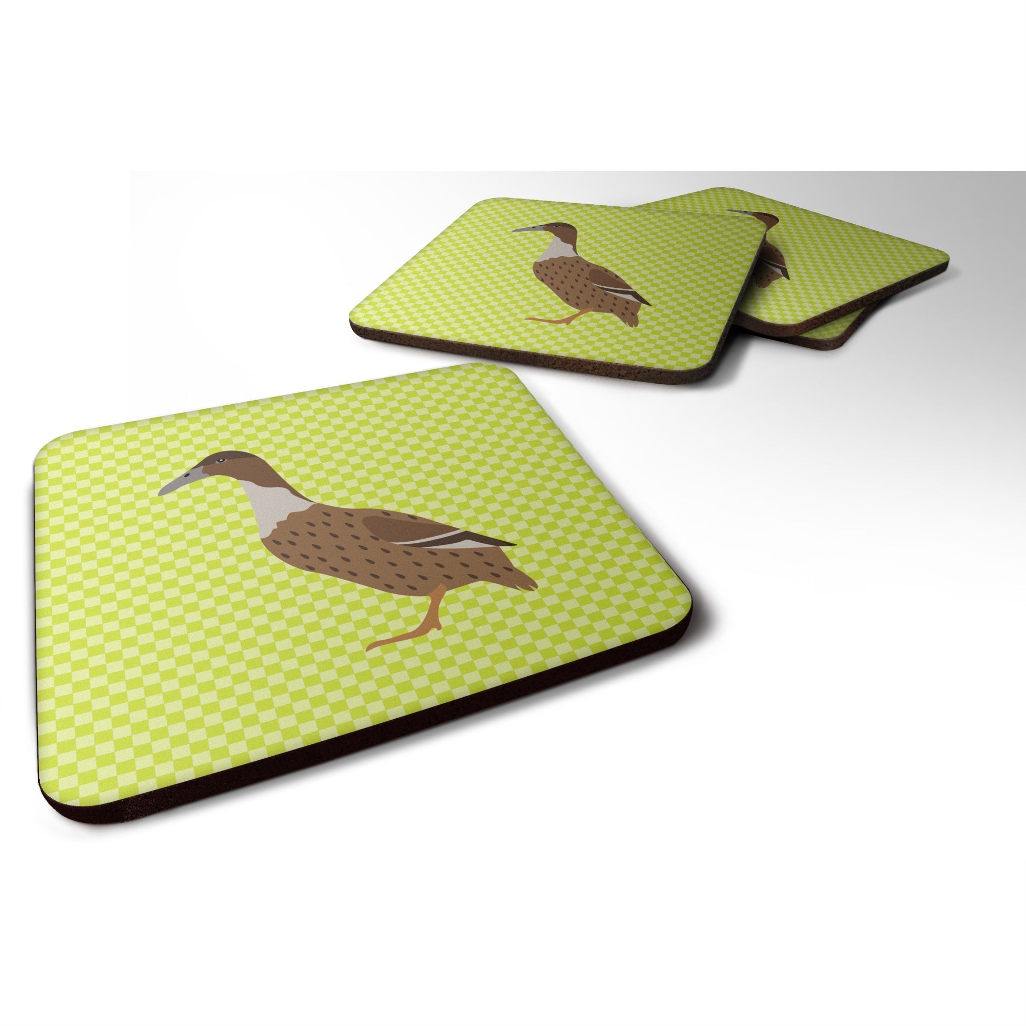 'Caroline'S Treasures Dutch Hook Bill Duck Green Decorative Coasters, 3.5, Multicolor''