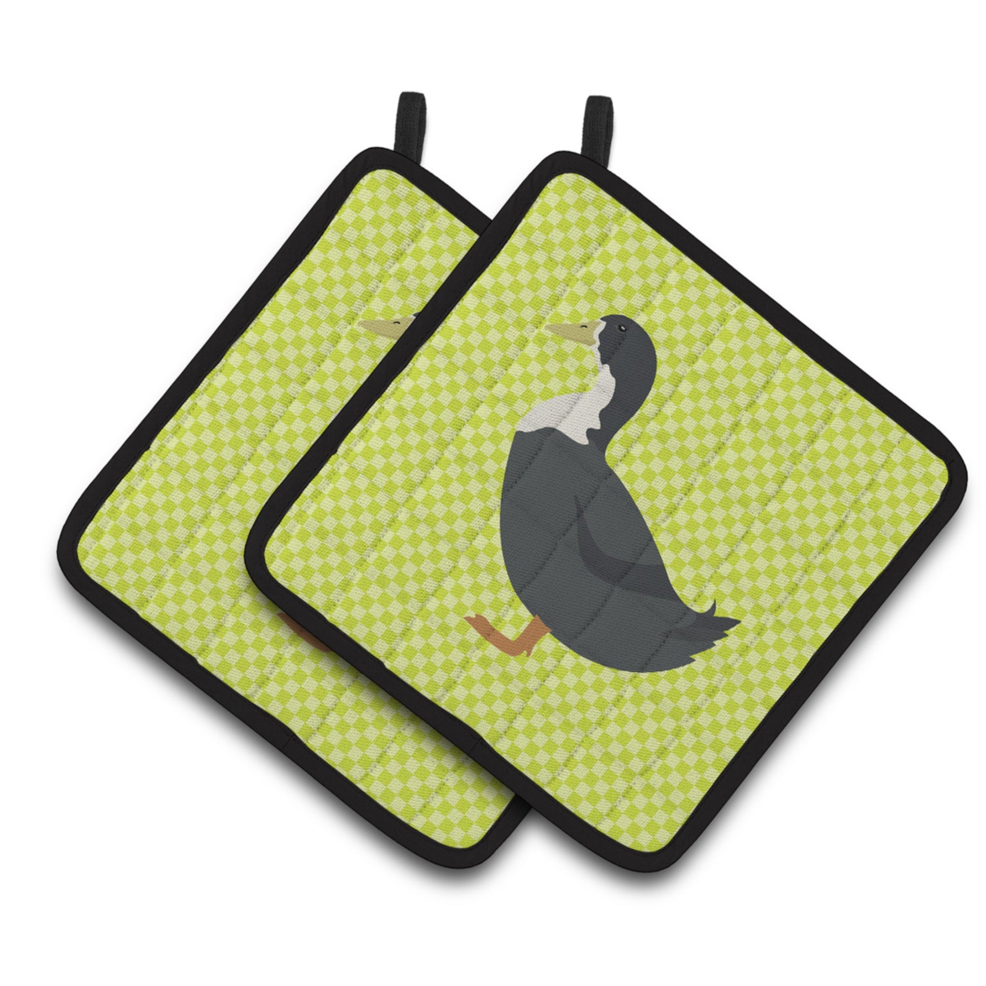 'Caroline'S Treasures Blue Swedish Duck Green Decorated Pot Holder, 7.5'''' X 7.5''''''