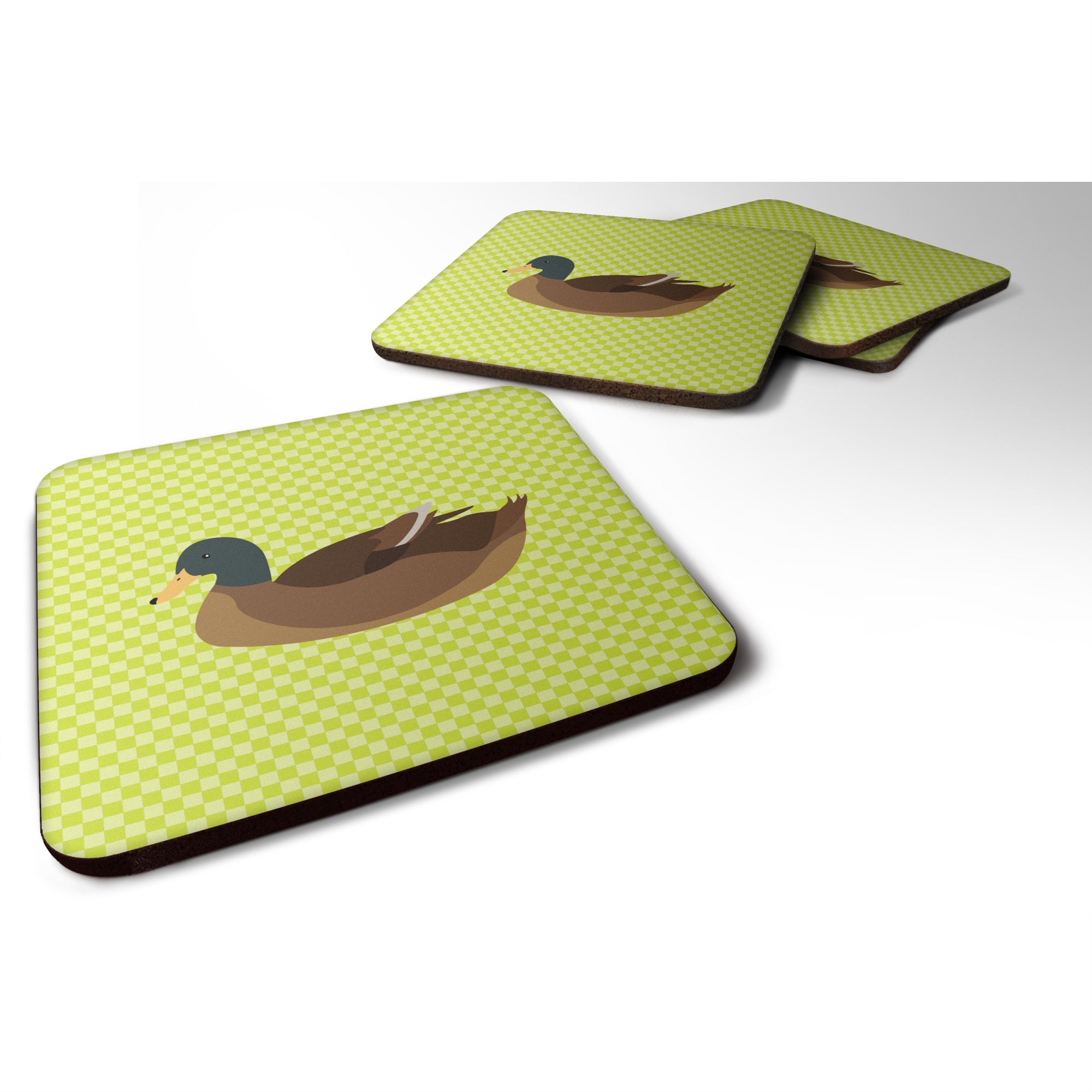'Caroline'S Treasures Khaki Campbell Duck Green Decorative Coasters, 3.5'''', Multicolor''