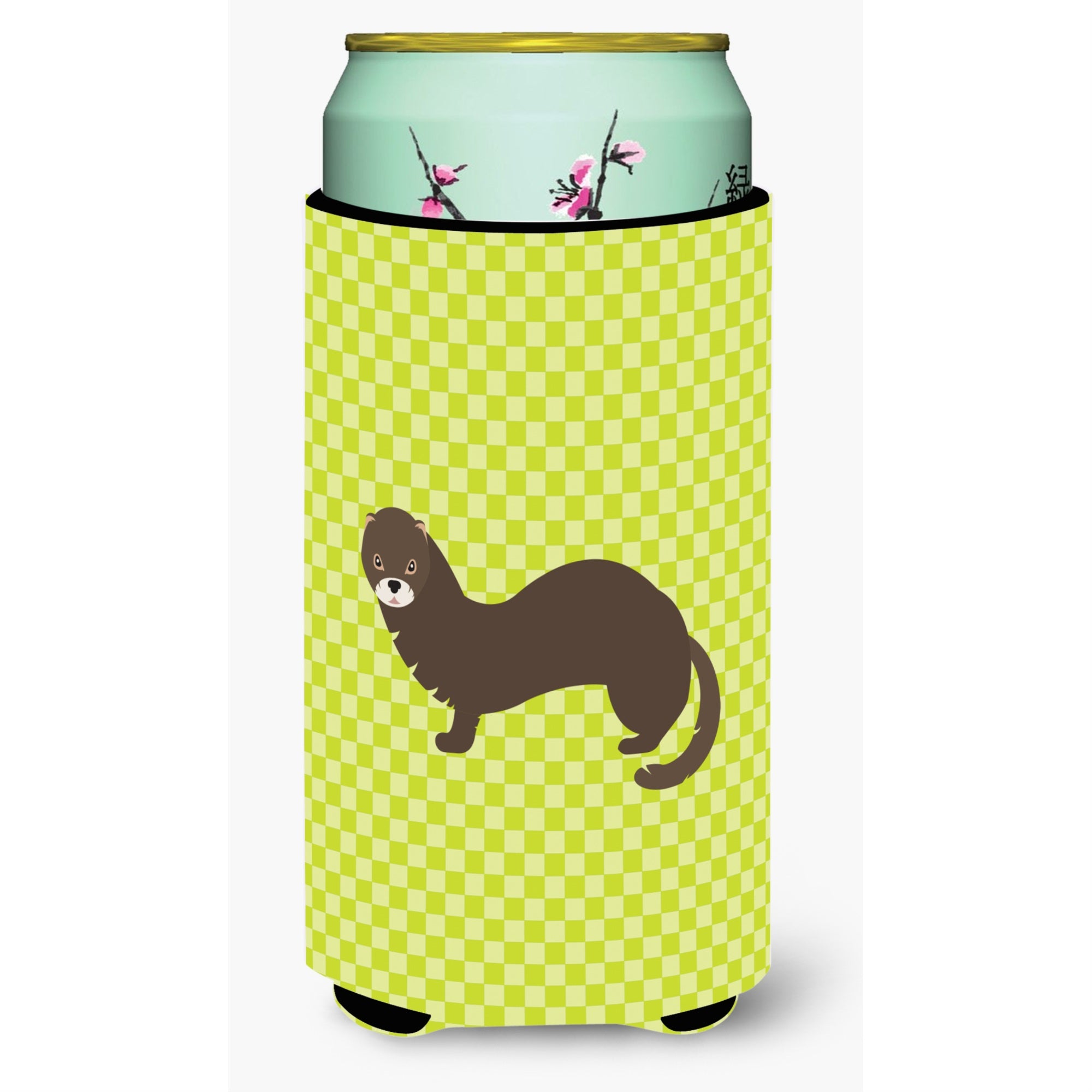 'Caroline'S Treasures Russian Or European Mink Green Decorative Can Hugger, Tall Boy, Multicolor''