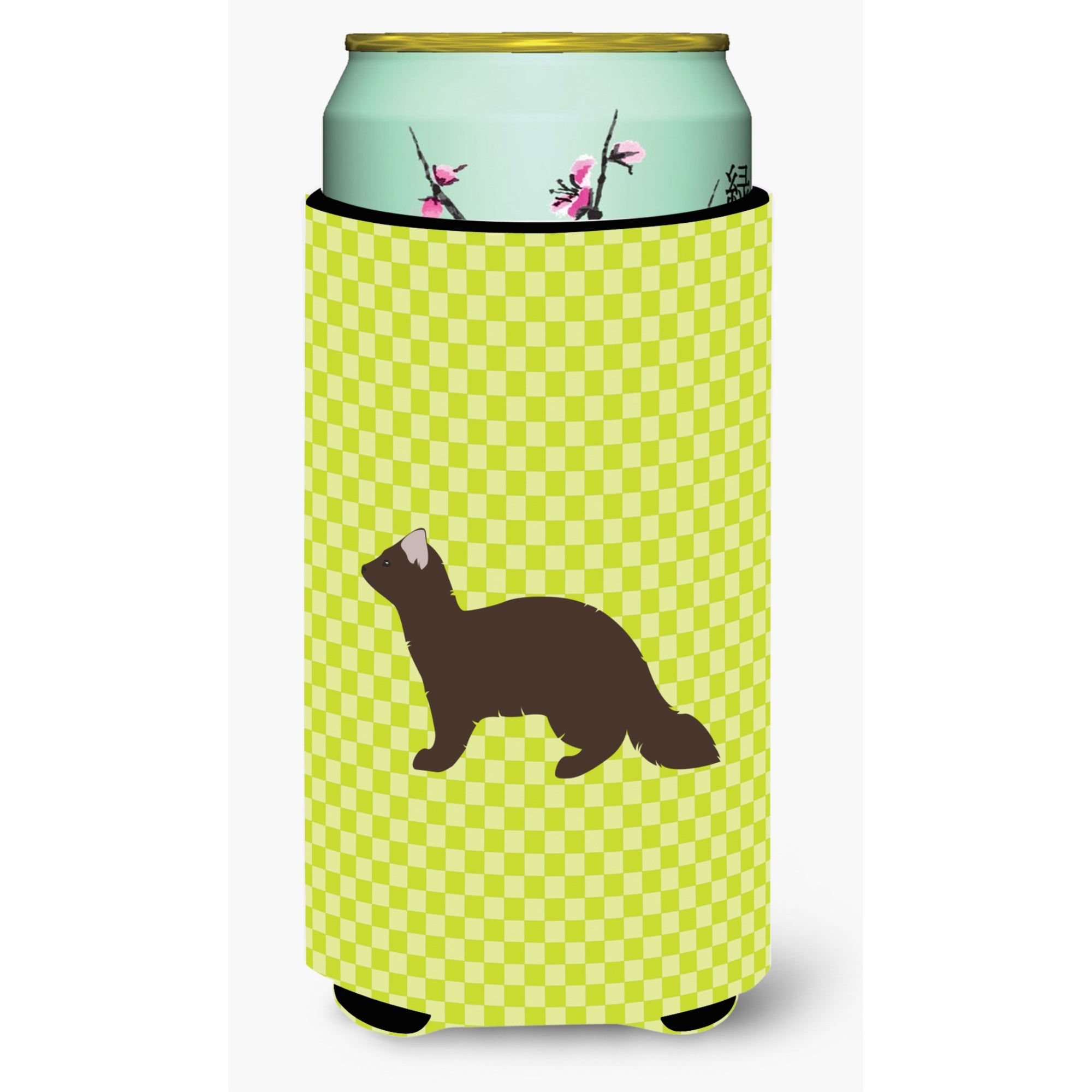 'Caroline'S Treasures Sable Marten Green Decorative Can Hugger, Tall Boy, Multicolor''