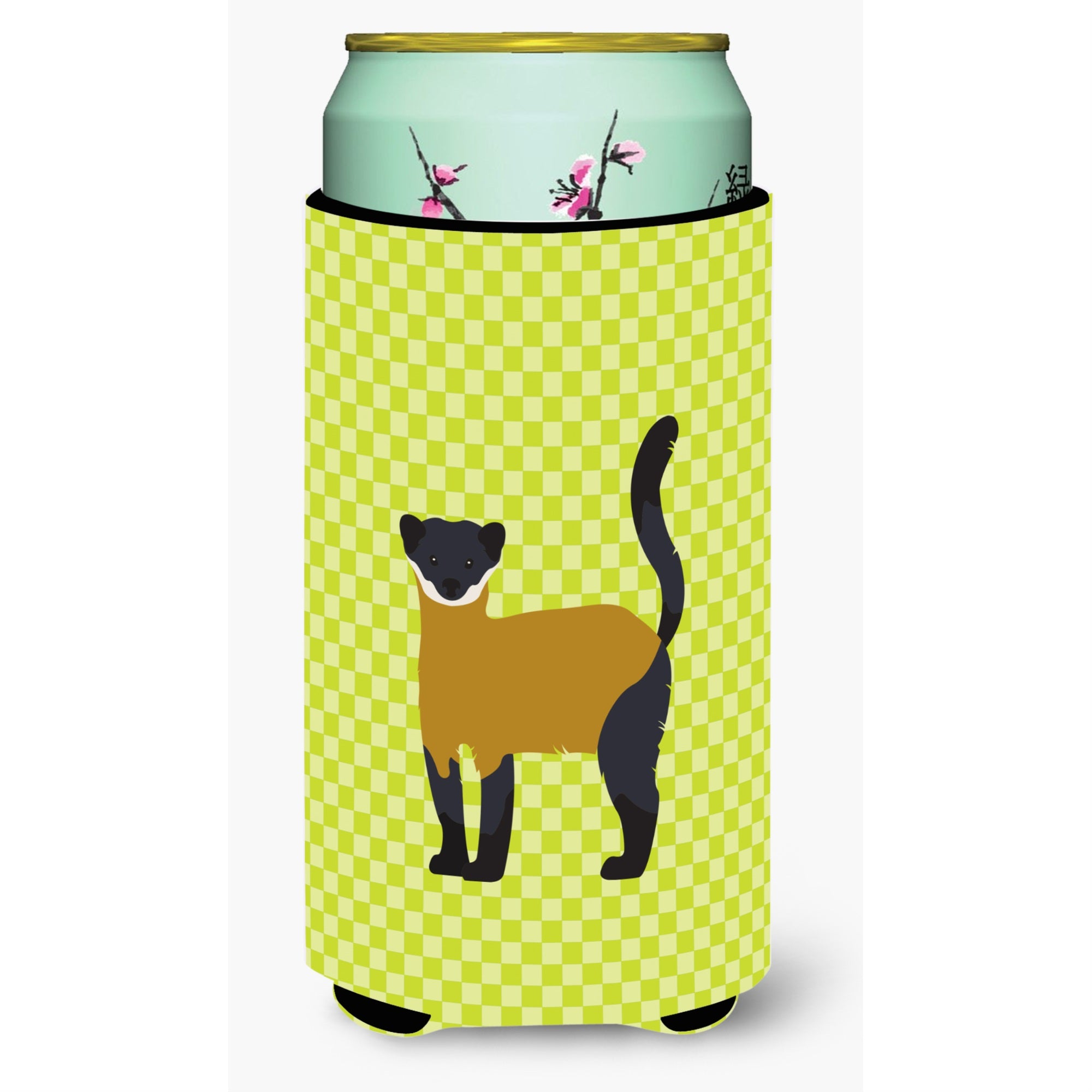 'Caroline'S Treasures Yellow-Throated Marten Green Decorative Can Hugger, Tall Boy, Multicolor''