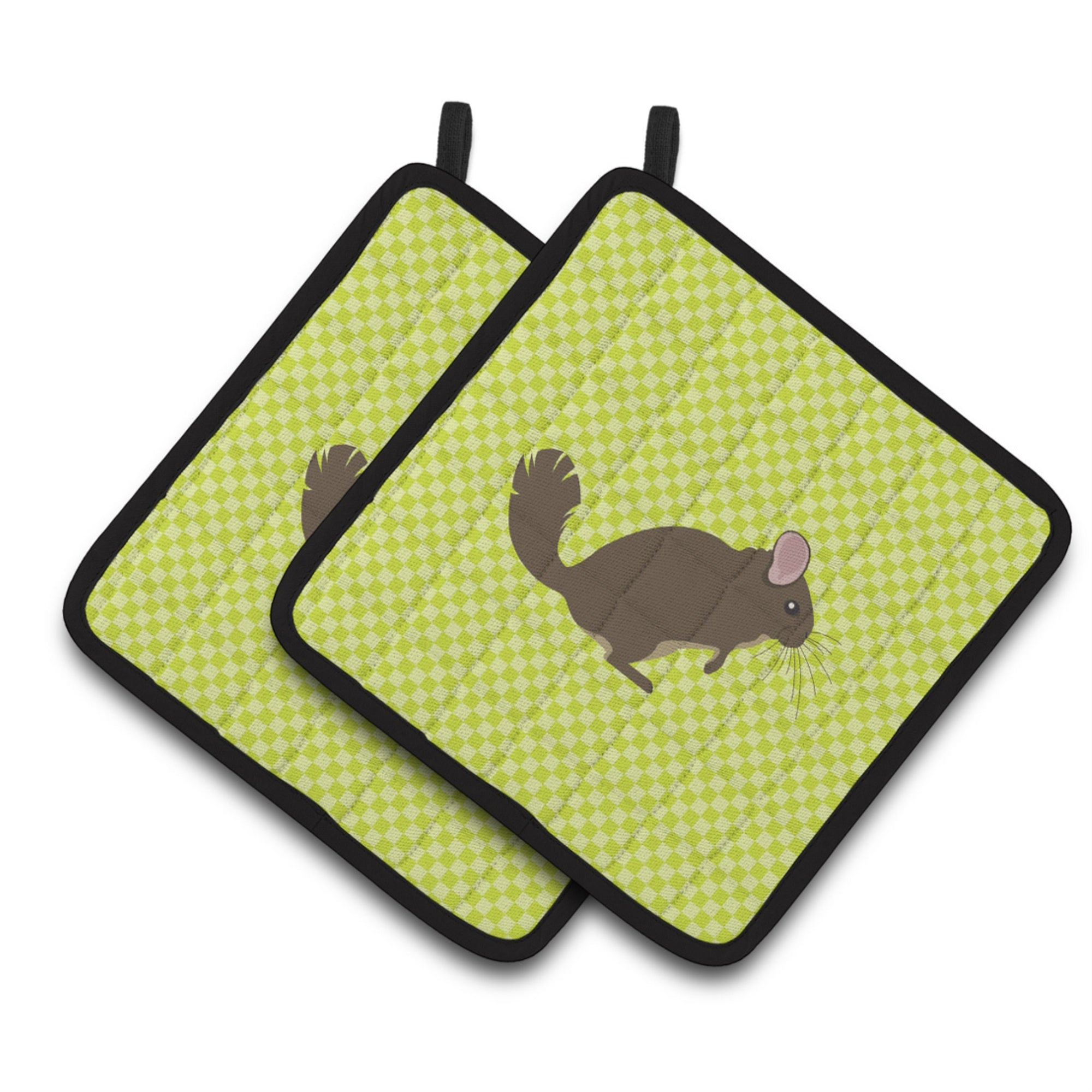 'Caroline'S Treasures Chinchilla Green Decorated Pot Holder, 7.5'''' X 7.5''''''