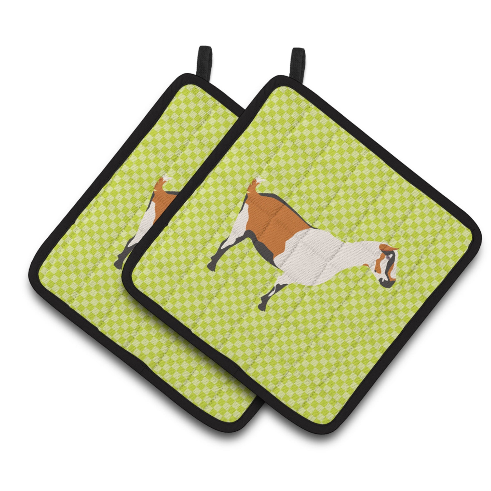 Carolines Treasures Alpine Goat Green Decorated Pot Holder, 7.5 x 7.5