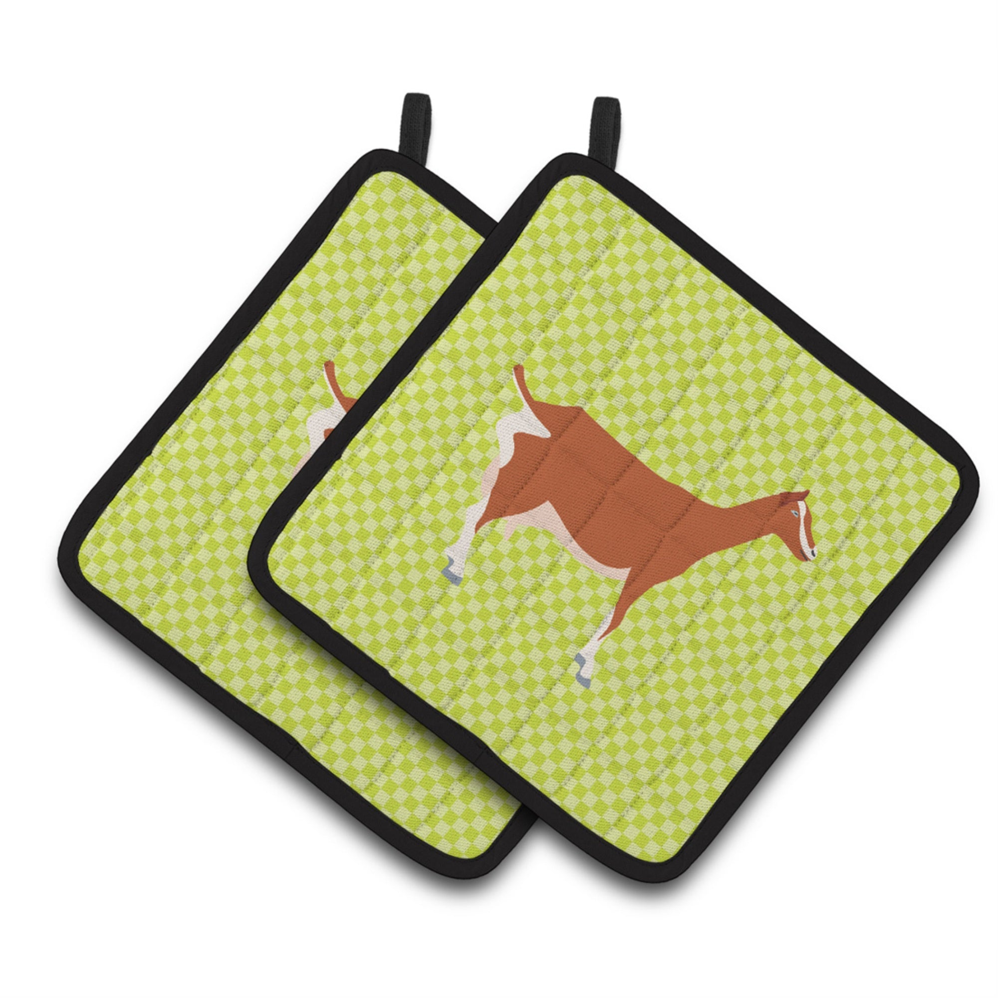 'Caroline'S Treasures Toggenburger Goat Green Decorated Pot Holder, 7.5'''' X 7.5''''''
