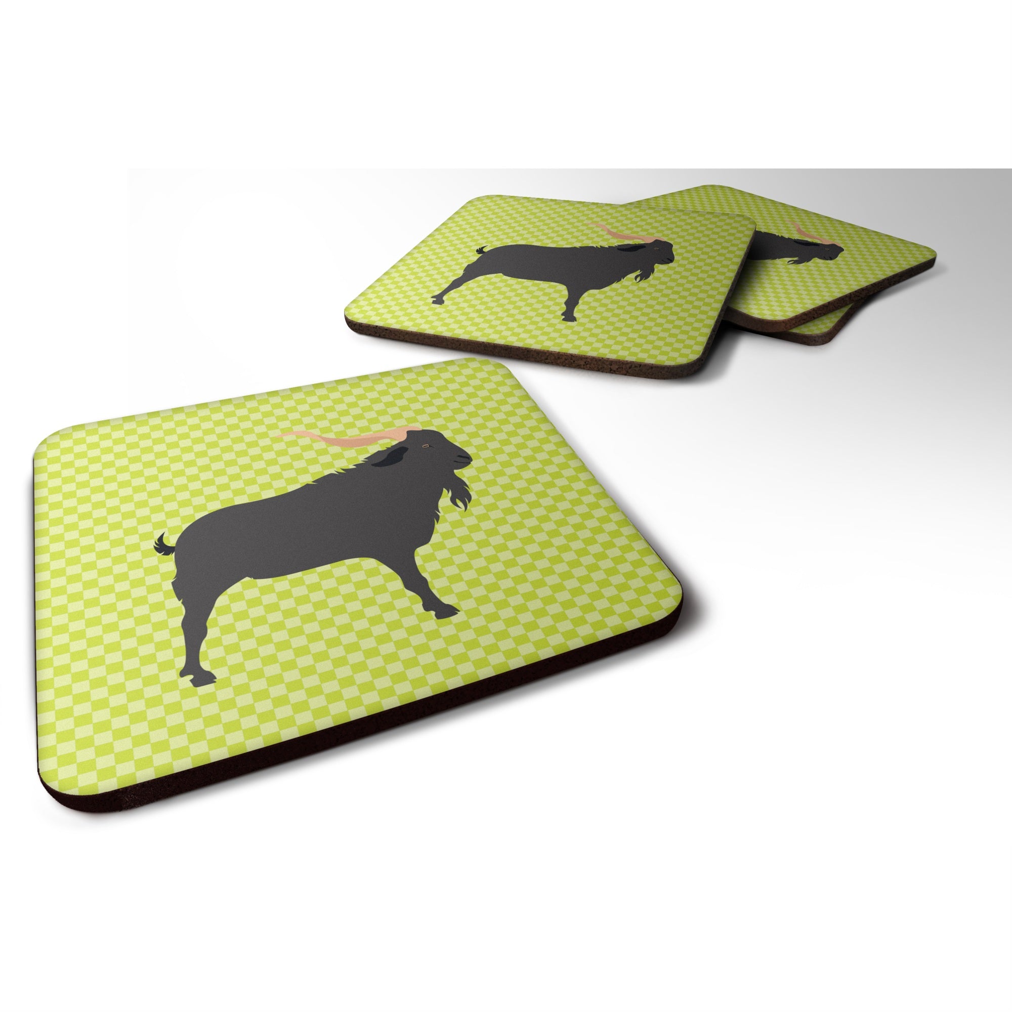 'Caroline'S Treasures Verata Goat Green Decorative Coasters, 3.5, Multicolor''