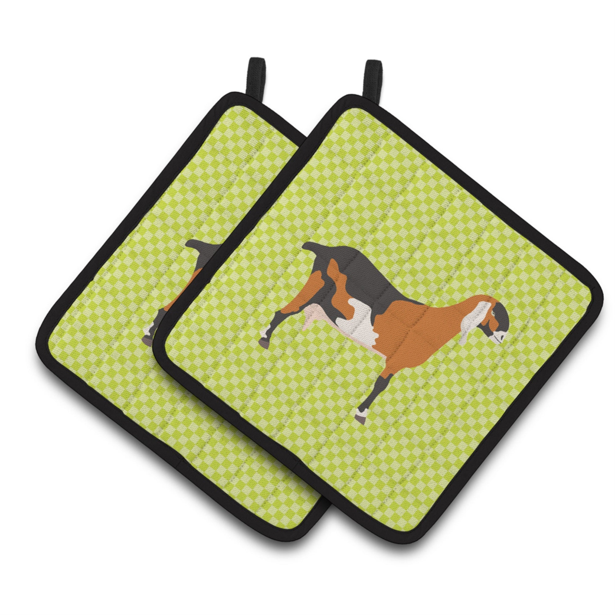 'Caroline'S Treasures Anglo Nubian Goat Green Decorated Pot Holder, 7.5'''' X 7.5''''''