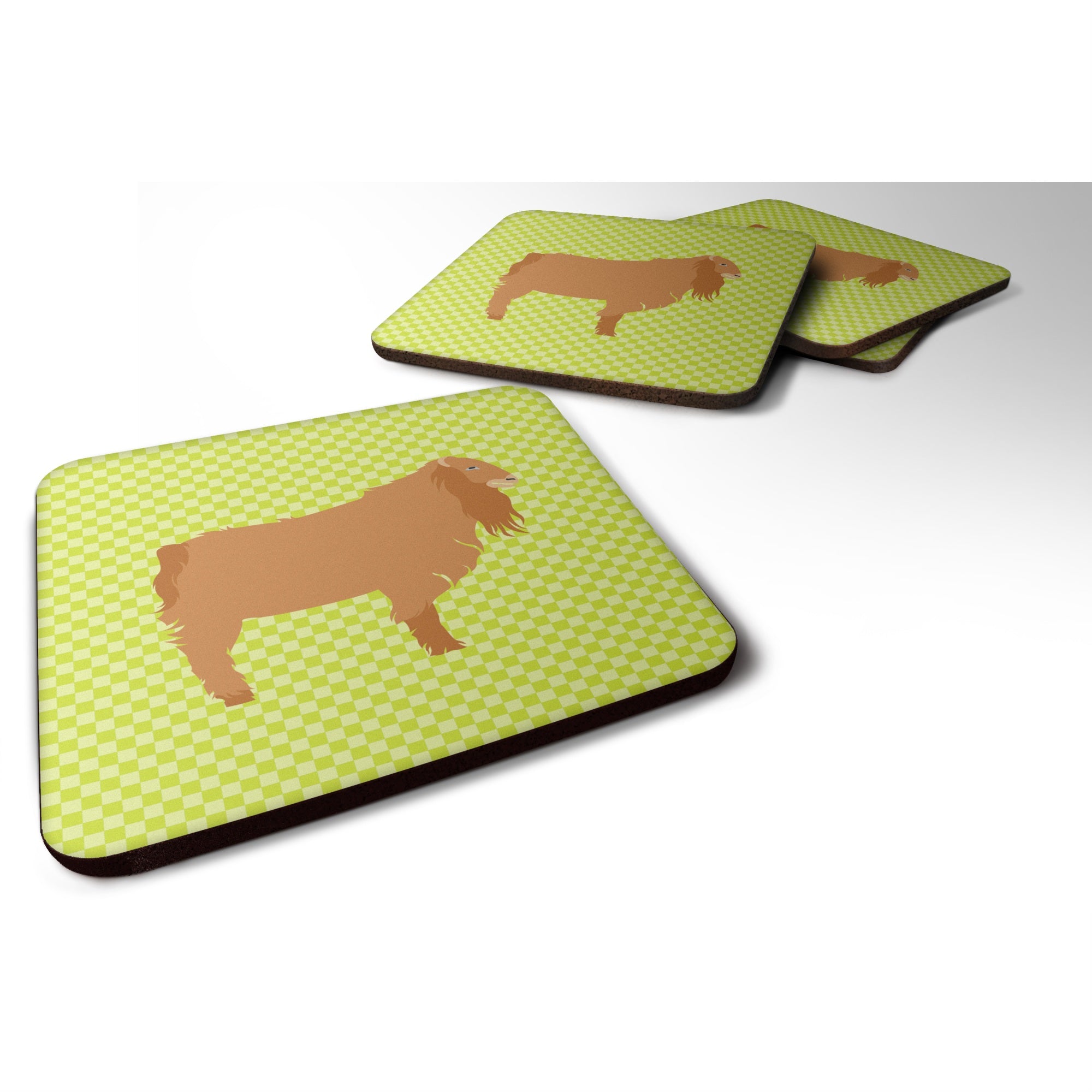 'Caroline'S Treasures American Lamancha Goat Green Decorative Coasters, 3.5, Multicolor''