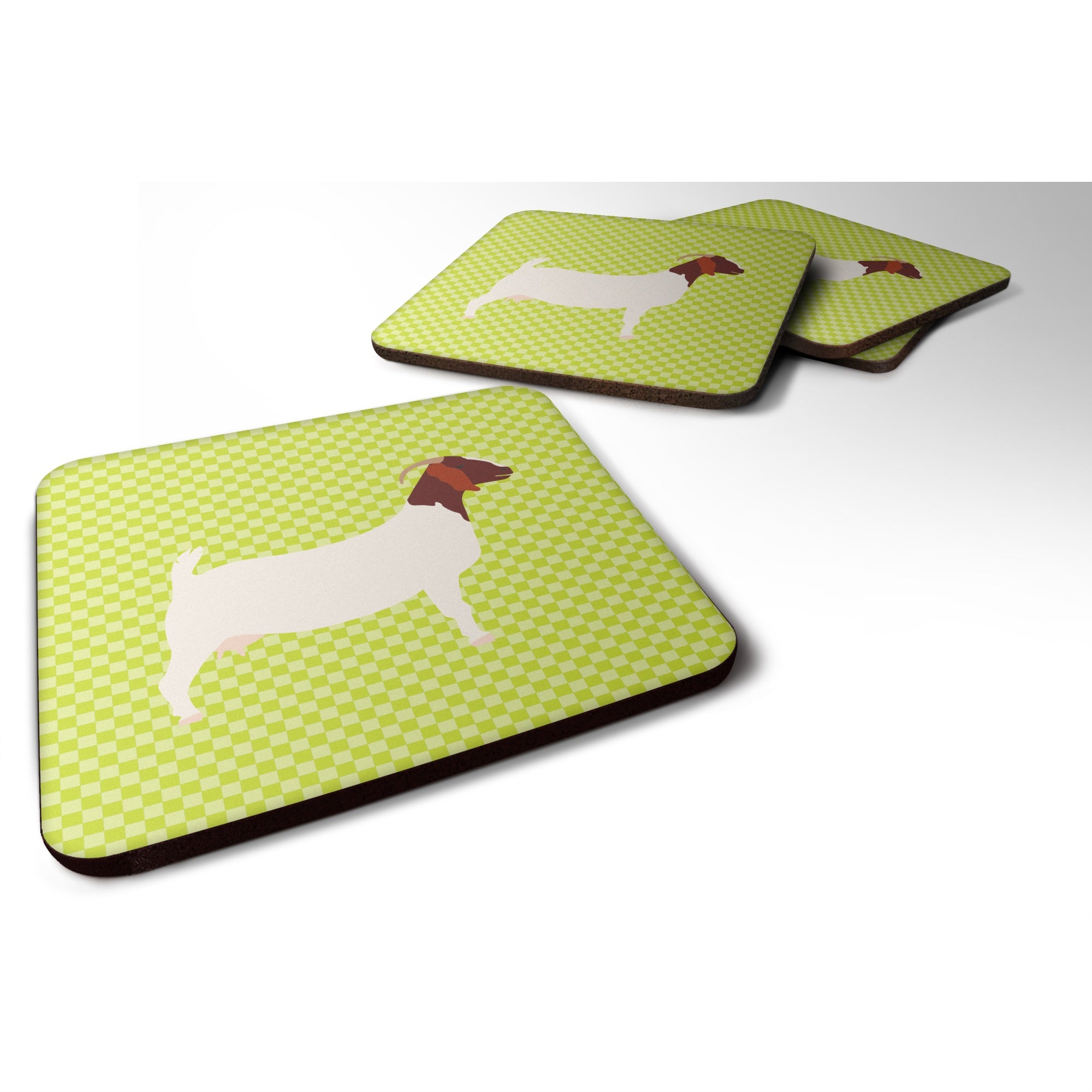 'Caroline'S Treasures Boer Goat Green Decorative Coasters, 3.5, Multicolor''