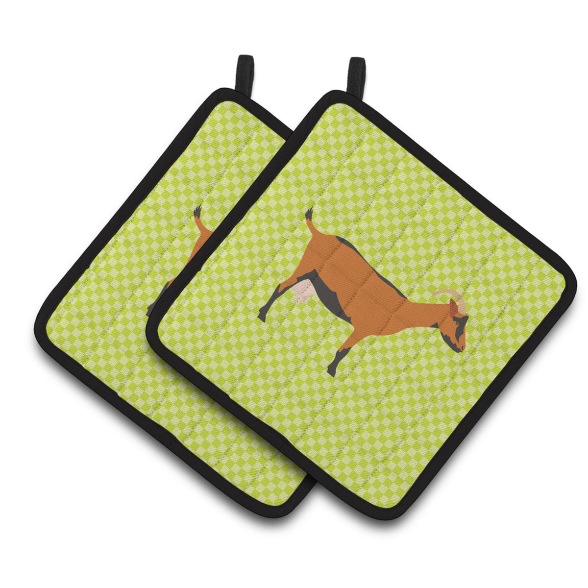 'Caroline'S Treasures Oberhasli Goat Green Decorated Pot Holder, 7.5'''' X 7.5''''''