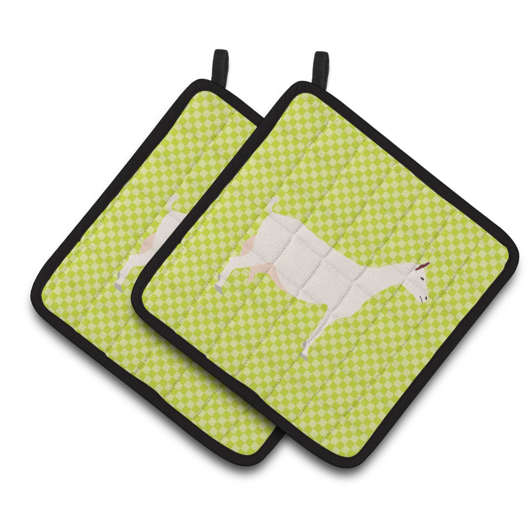 'Caroline'S Treasures Saanen Goat Green Decorated Pot Holder, 7.5'''' X 7.5''''''